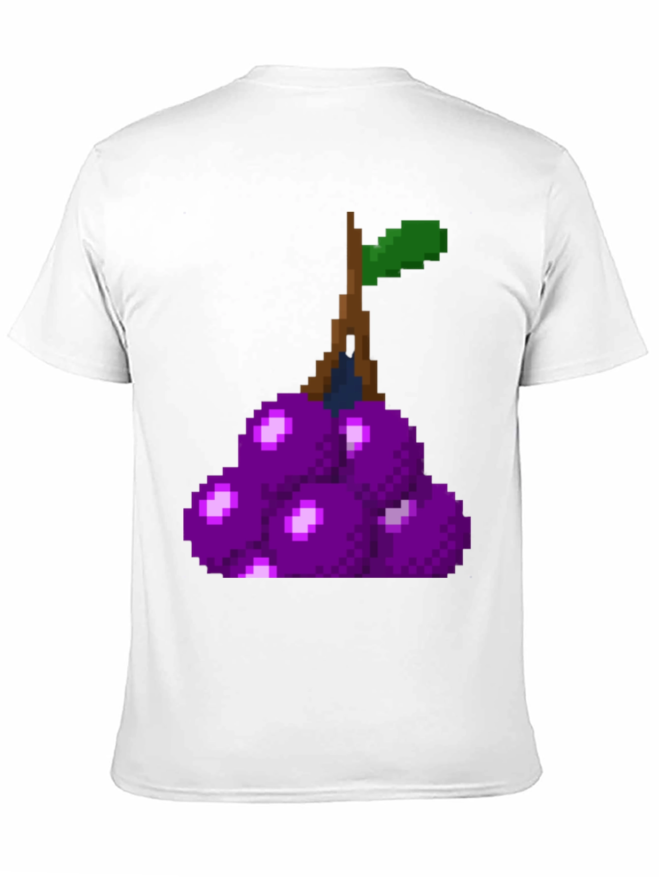 Pixel Grapes Graphic Tee - Unique Black T-Shirt