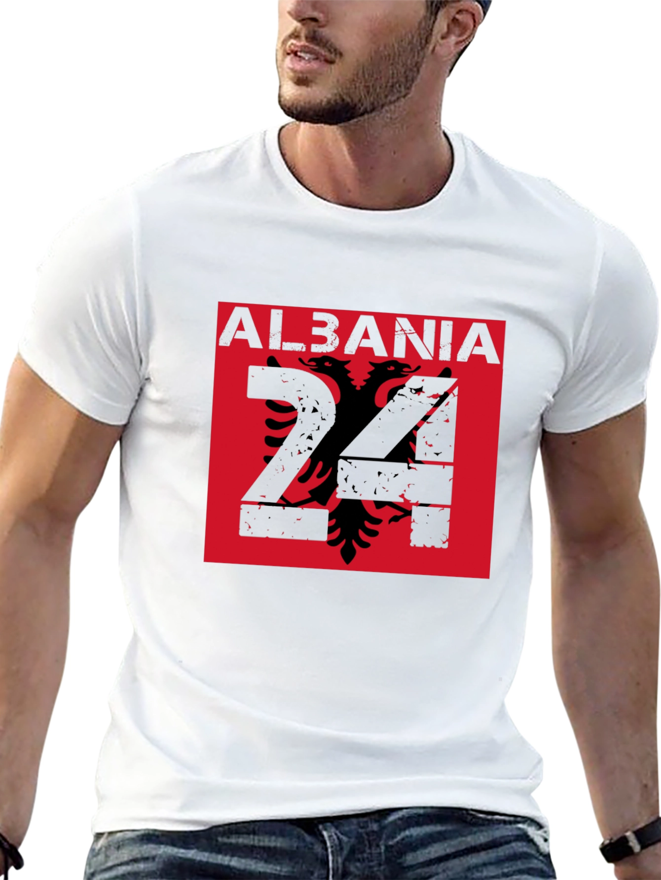 Albania Eagle Graphic T-Shirt - Mens Black Tee