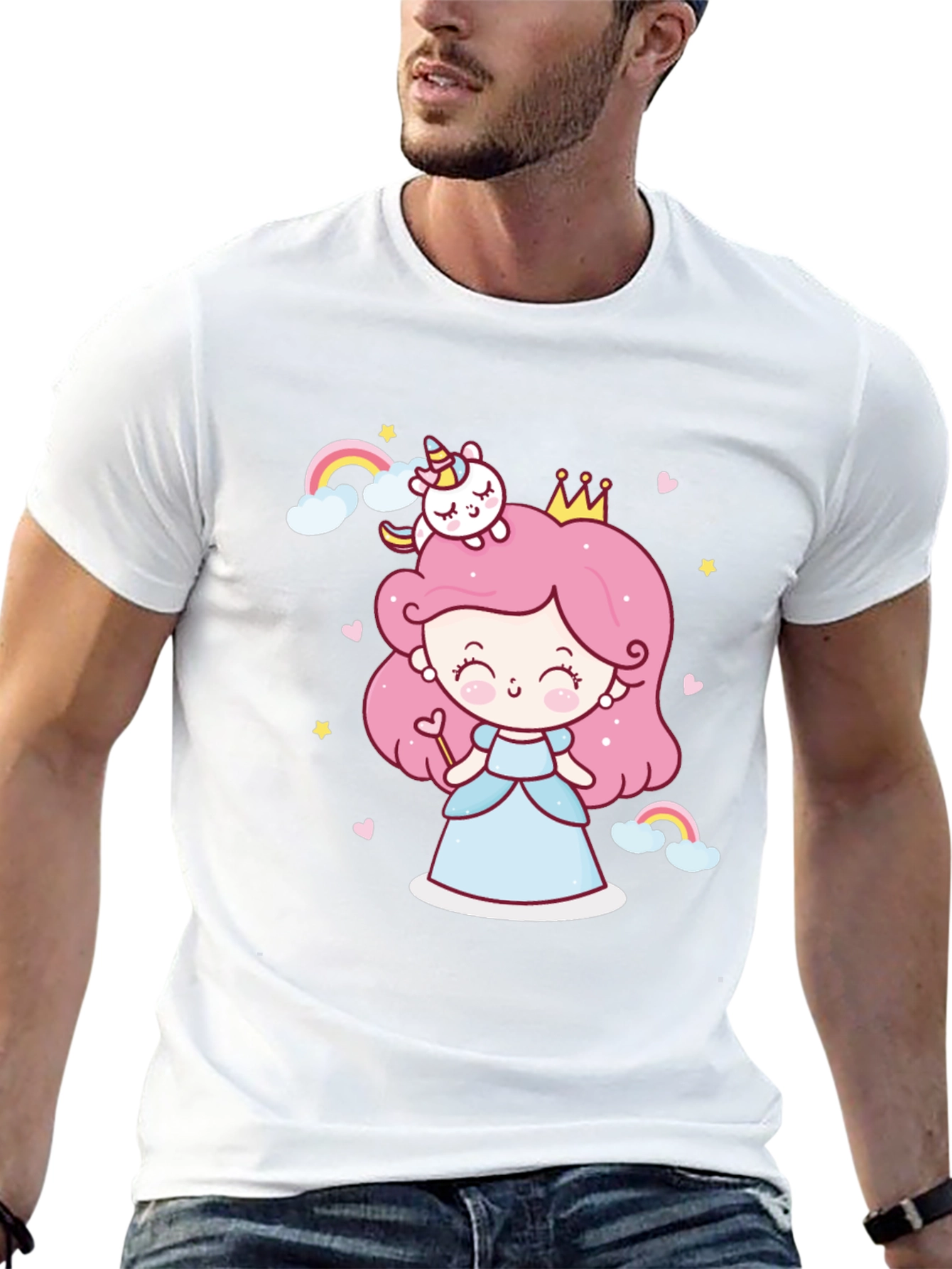Kawaii Princess Unicorn Graphic Tee