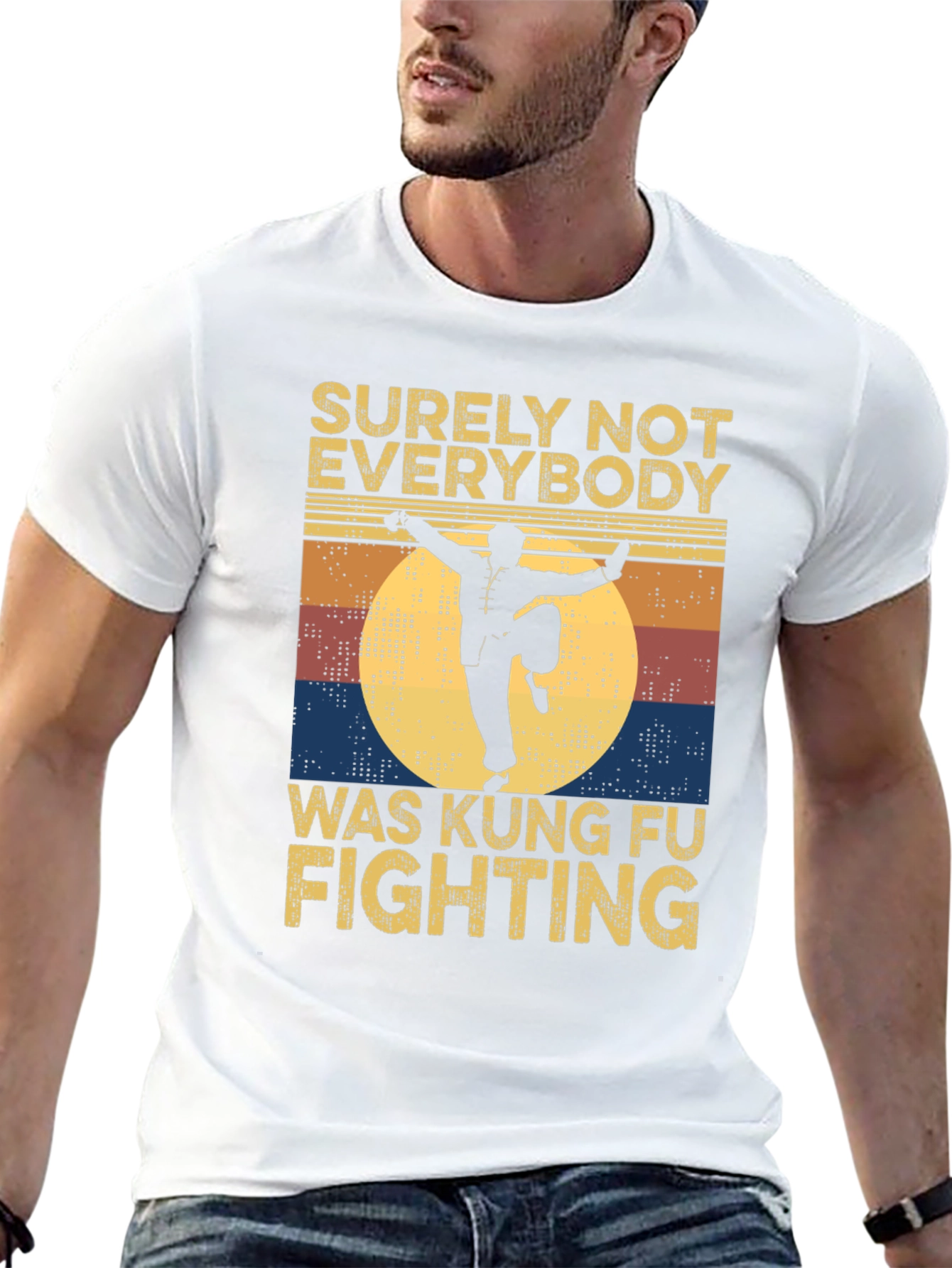 Kung Fu Fighting Retro Graphic T-Shirt