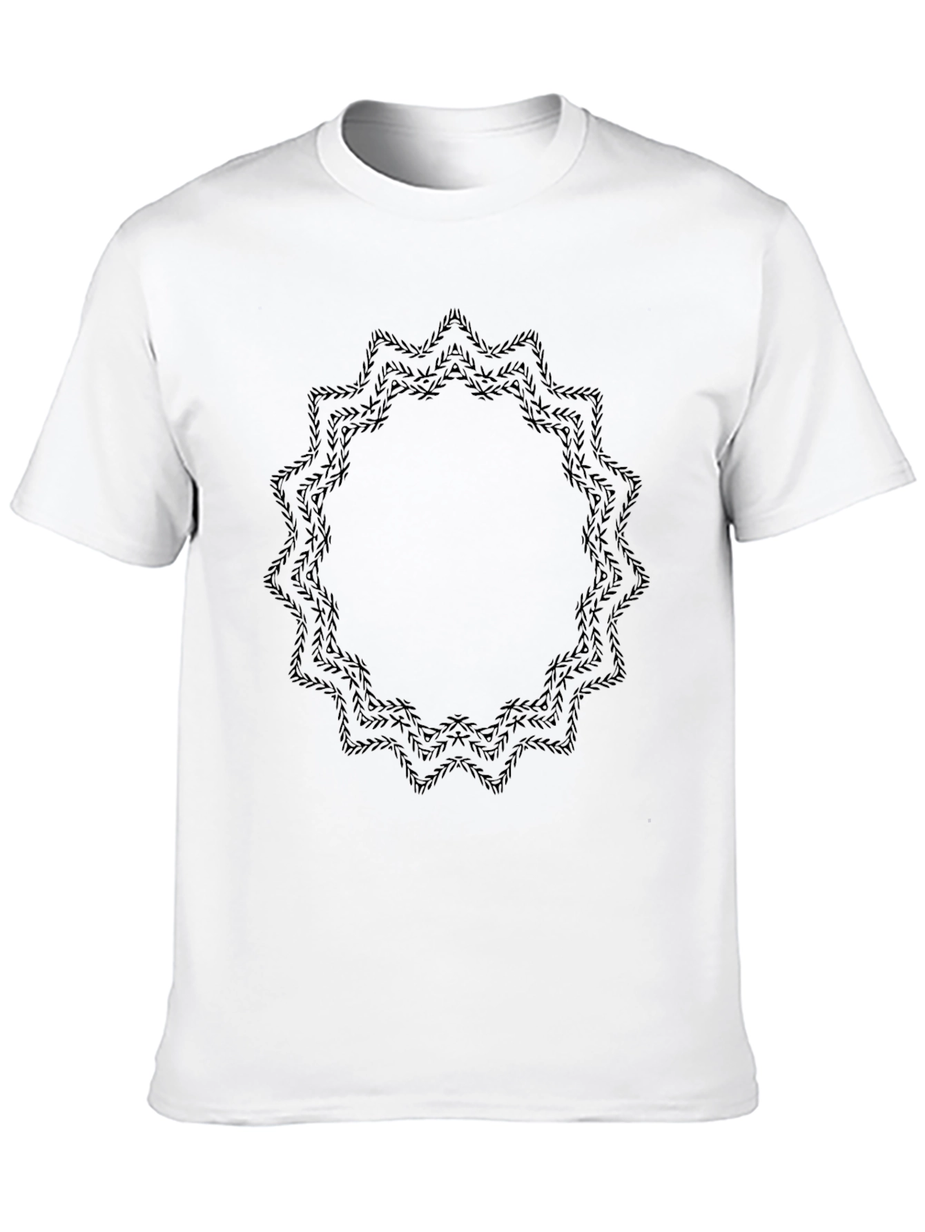 Geometric Pattern Black T-Shirt