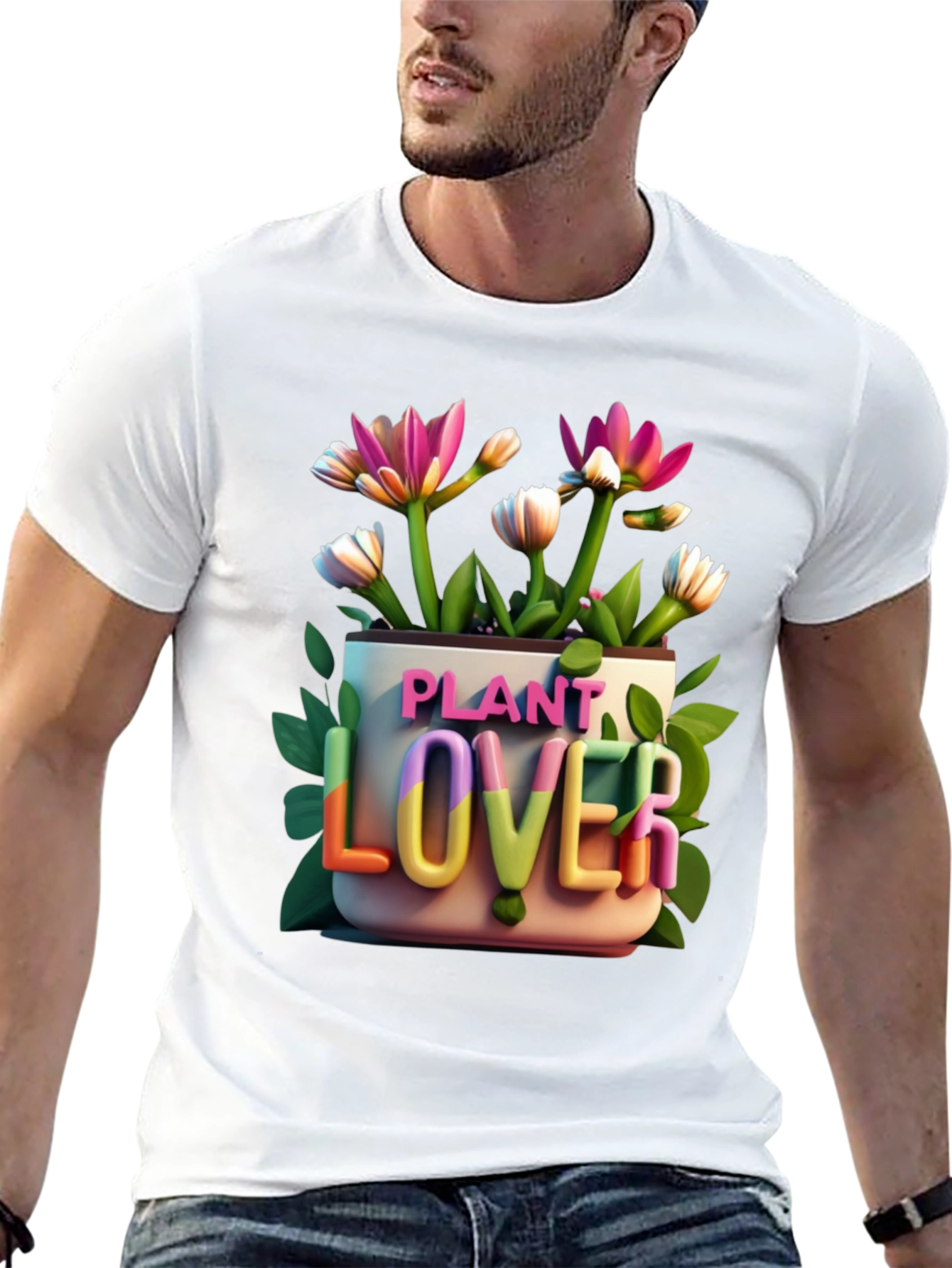 Plant Lover Graphic Tee - Black Cotton T-Shirt