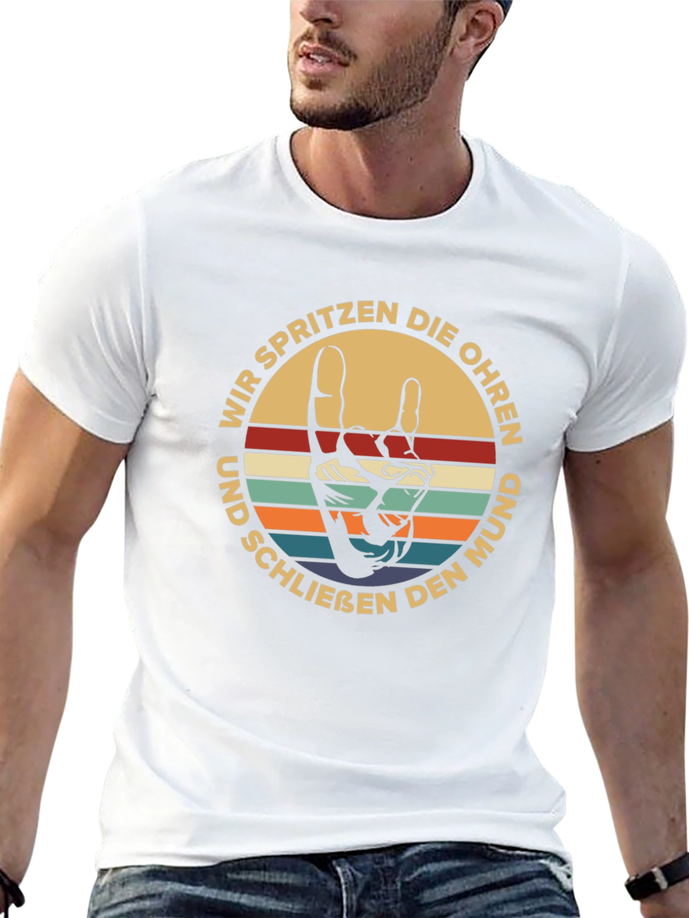 Retro German T-Shirt: Wir Spritzen Die Ohren