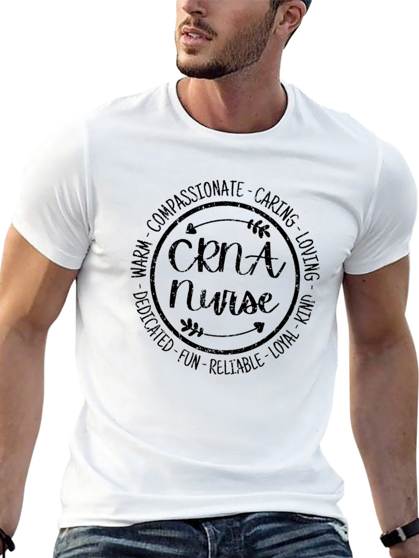 CNRA Nurse T-Shirt - Compassionate Caring Loving Kind