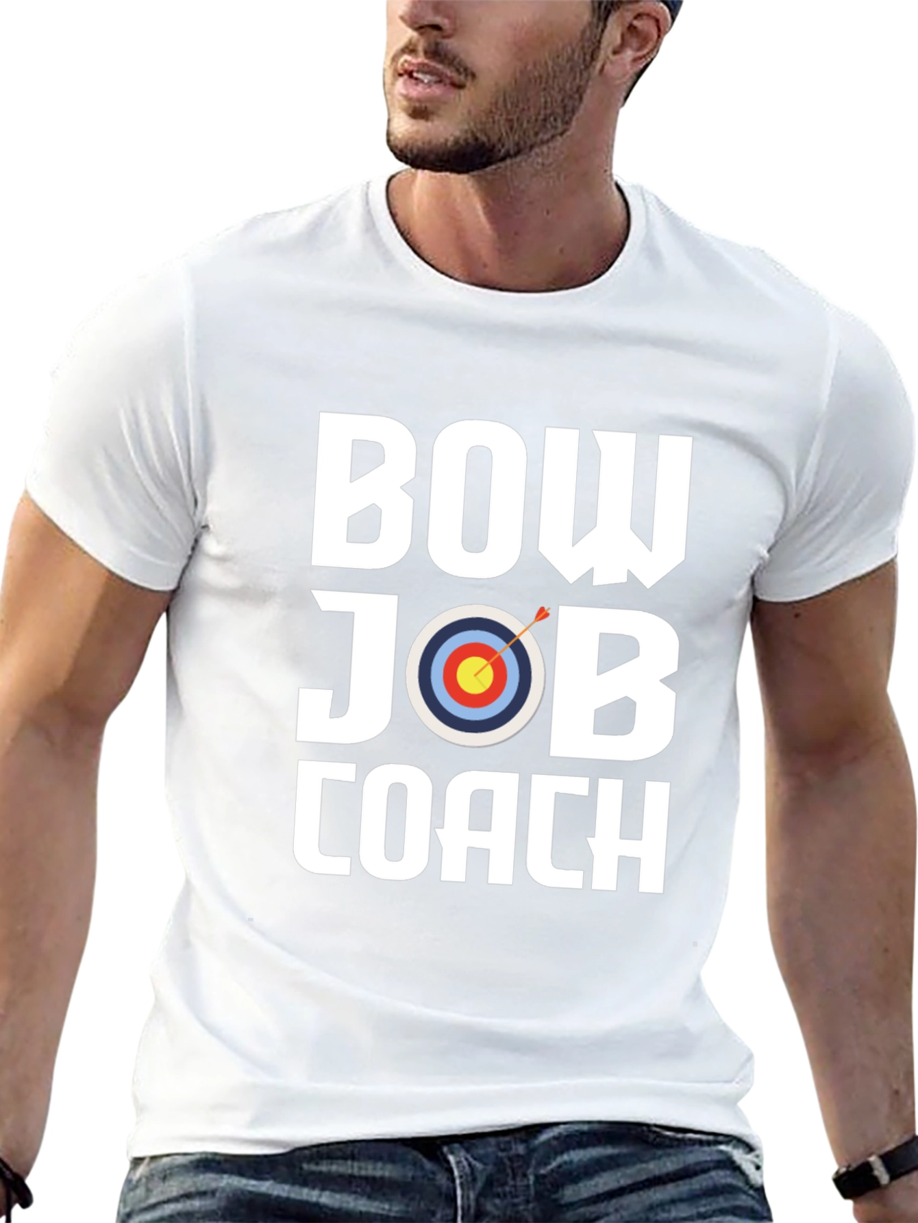 Bow Job Coach Graphic Tee - Archery Target T-Shirt