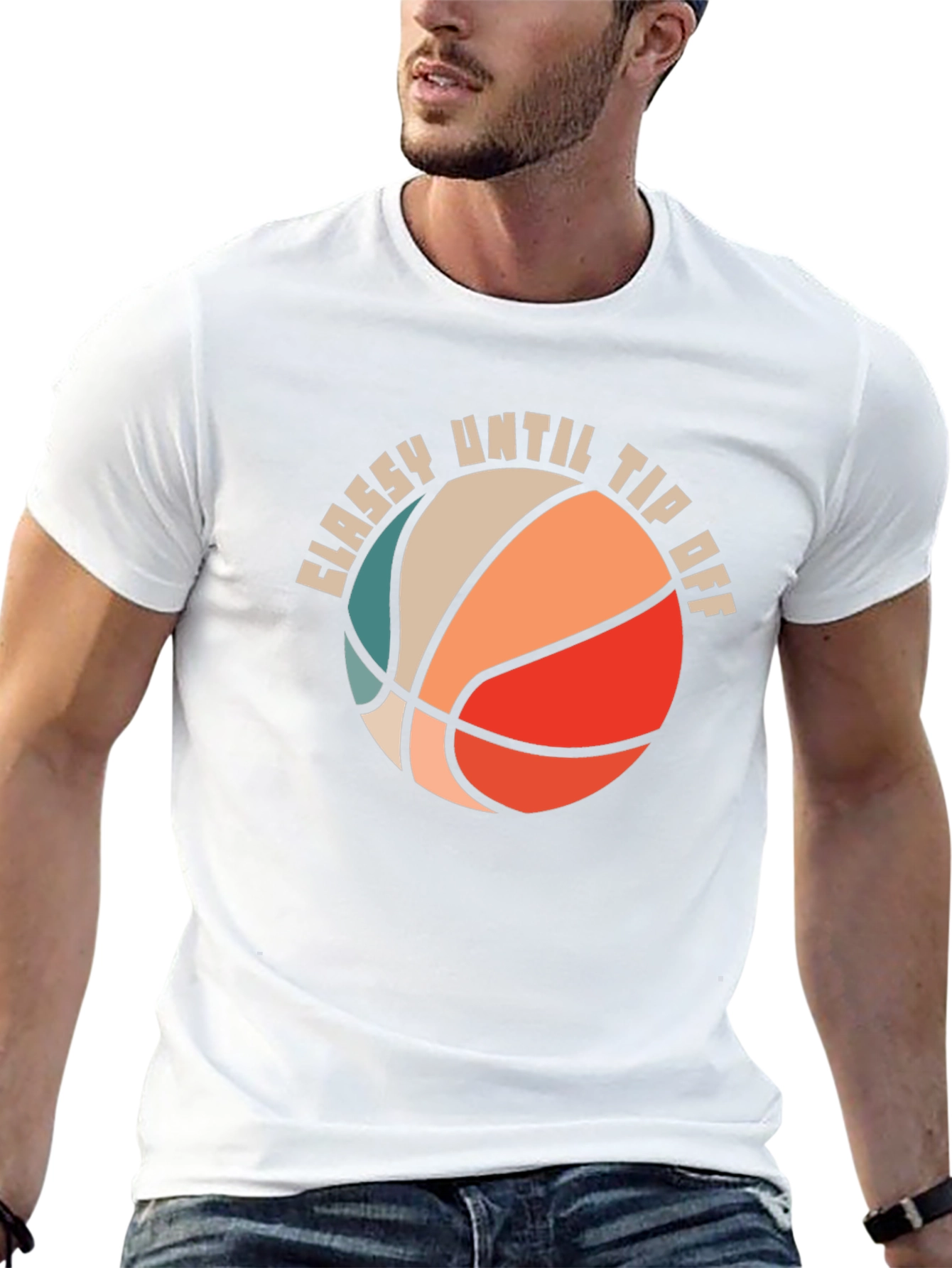 Classy Until Tip Off Basketball Graphic Tee