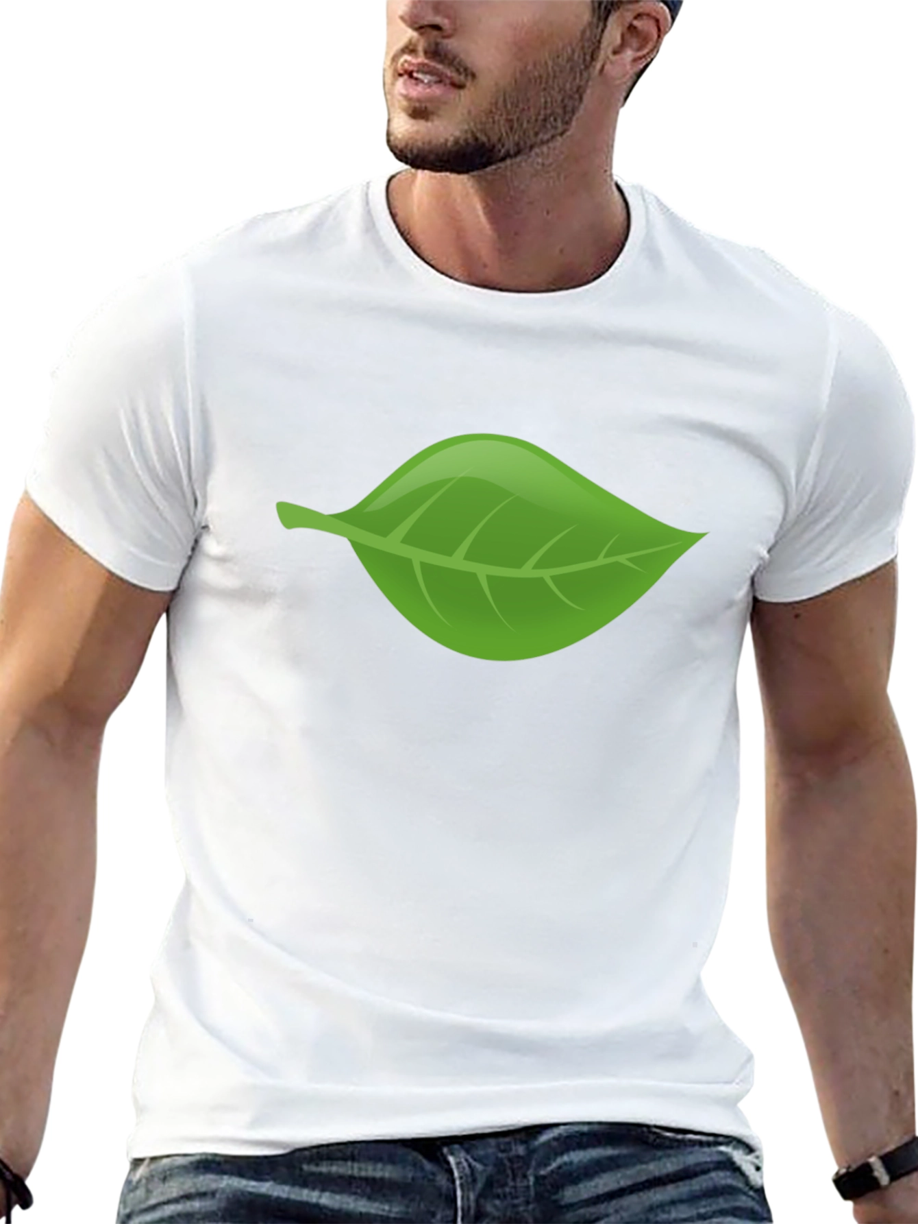 Leaf Graphic Black T-Shirt