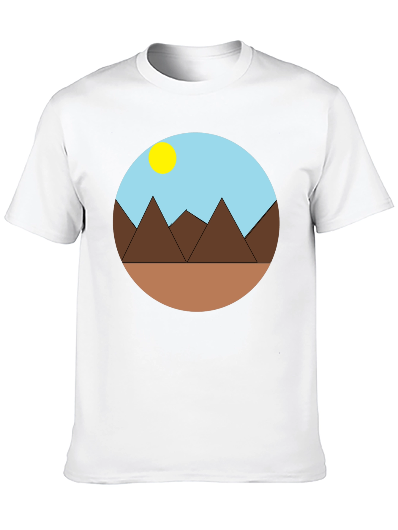 Geometric Mountain Scene T-Shirt