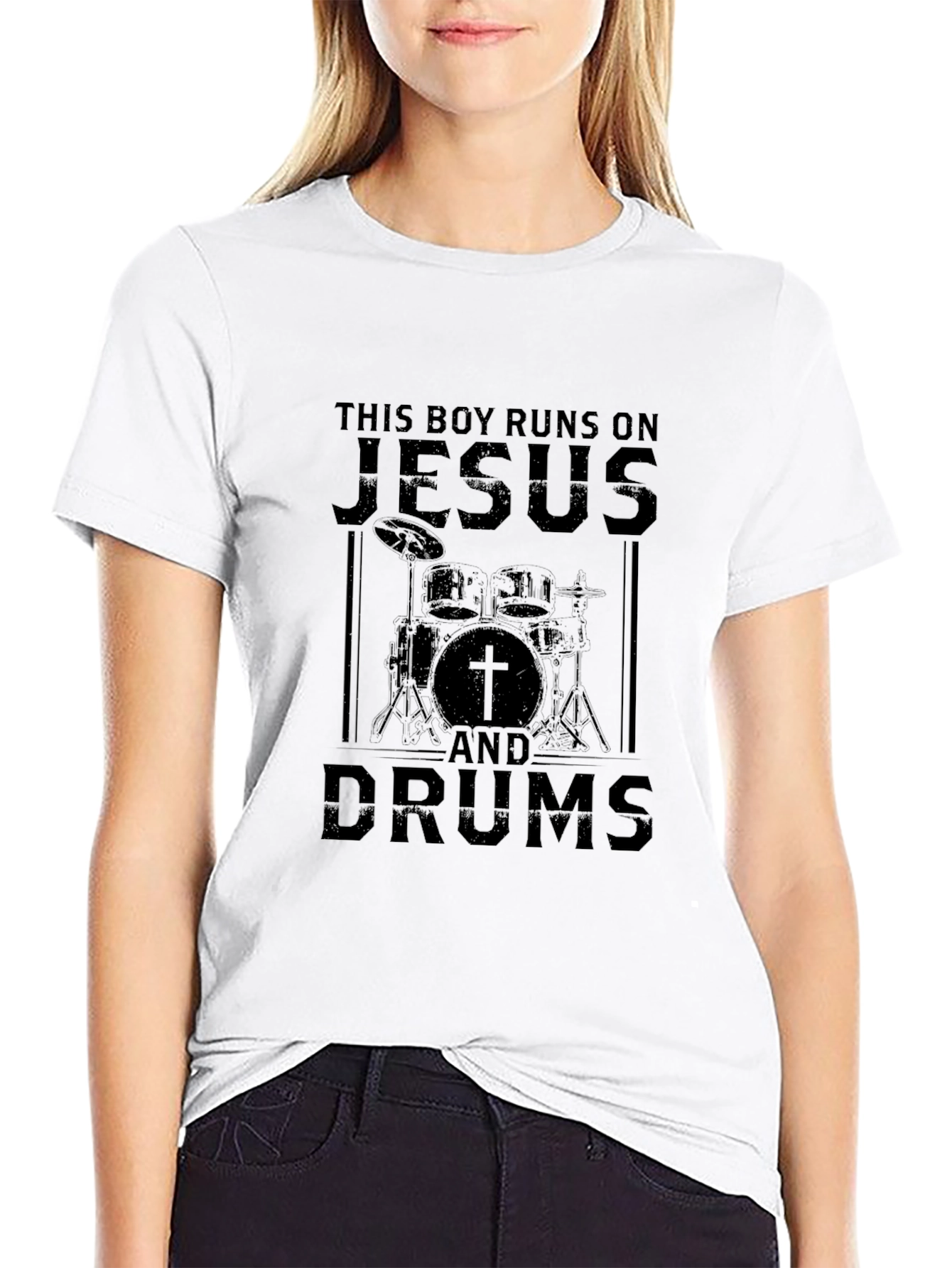 Jesus & Drums T-Shirt - Christian Drummer Tee