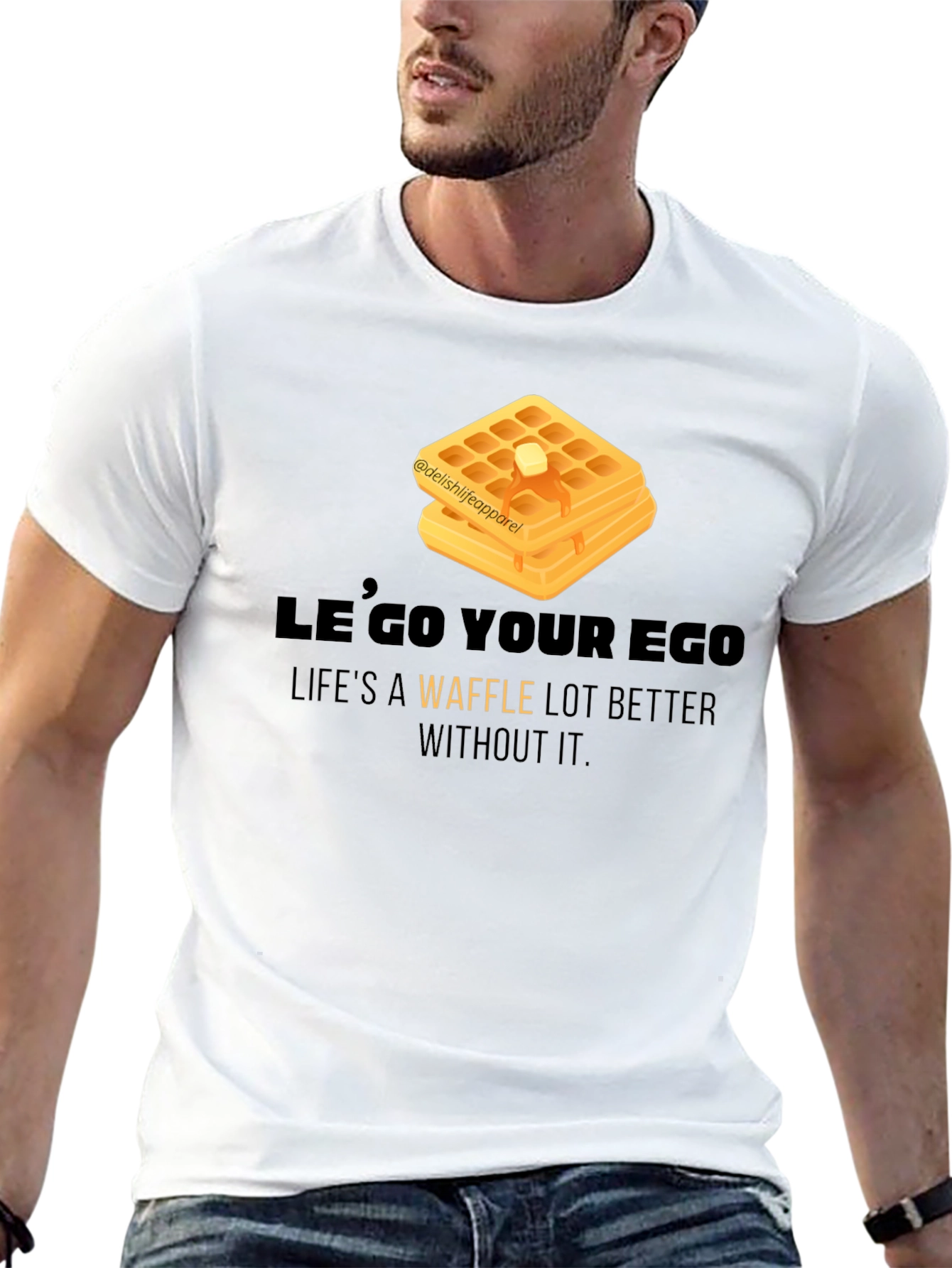 Waffle Graphic Tee - Le Go Your Ego