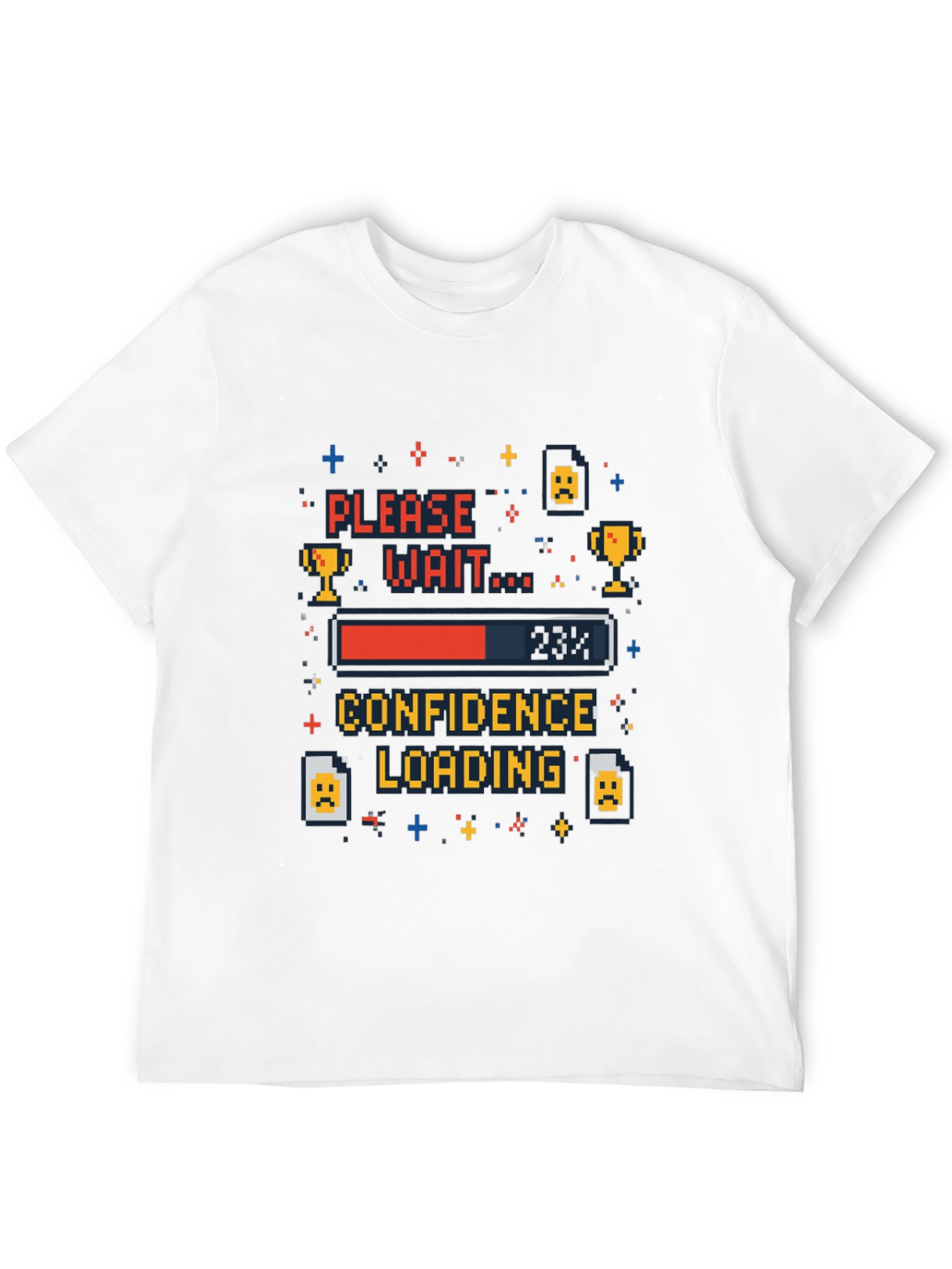 Confidence Loading Pixel Art Black Tee