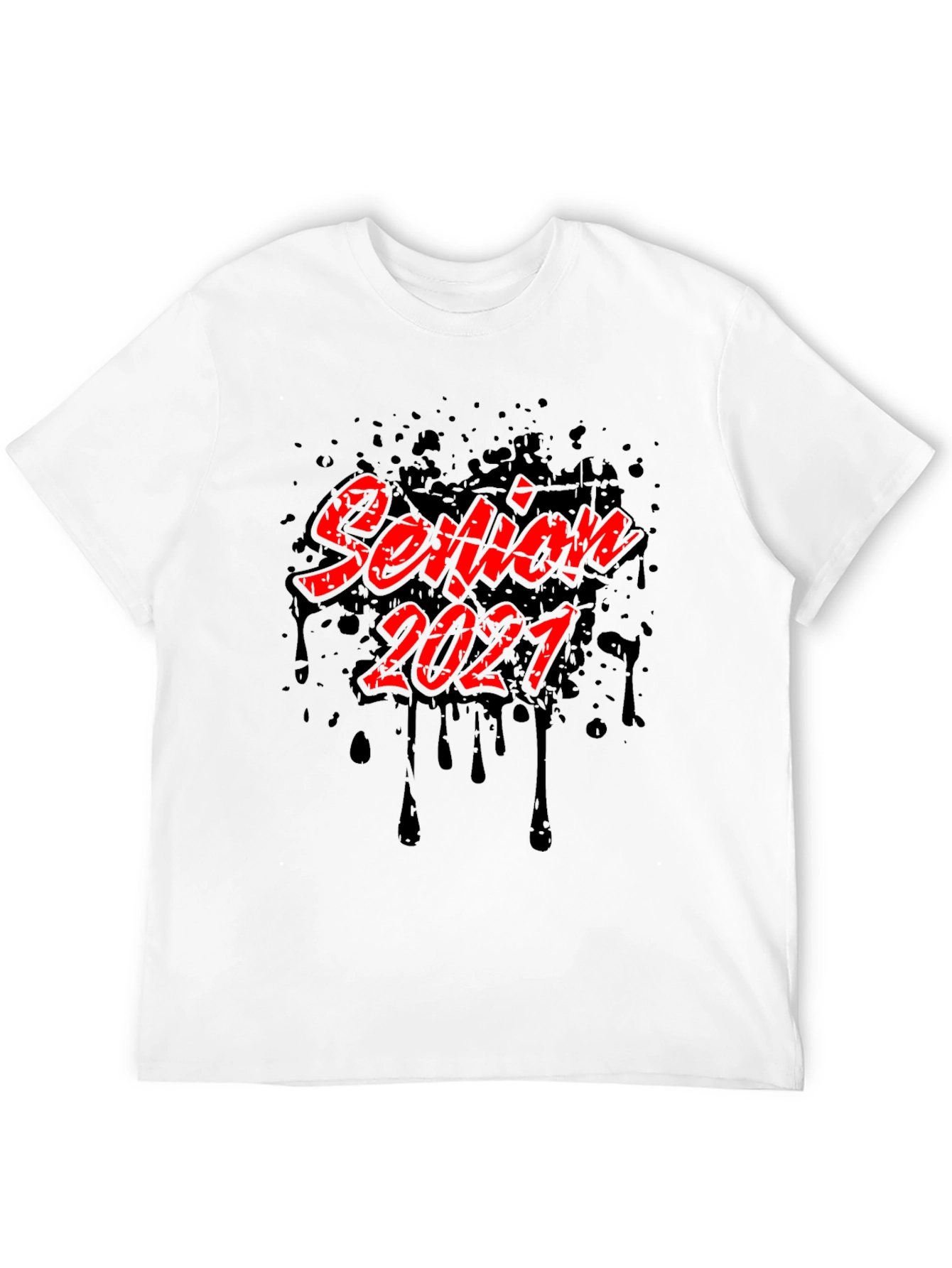 Senior 2021 T-Shirt - Black Graphic Tee