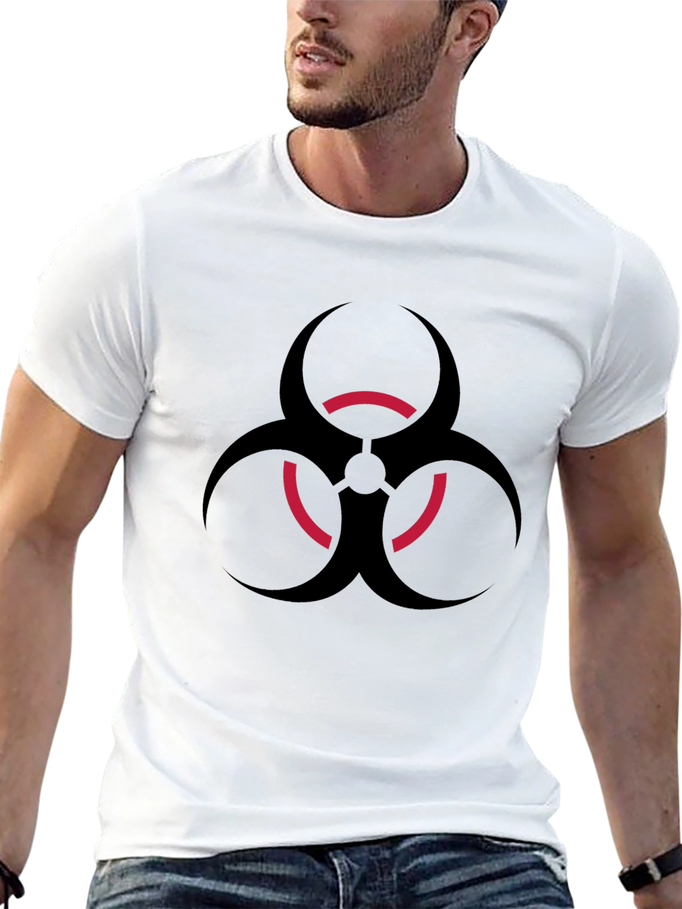 Biohazard Symbol Graphic Black T-Shirt