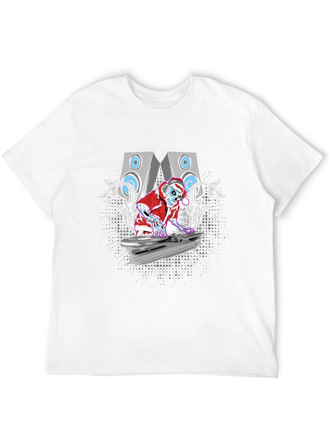 DJ Skeleton Graphic Tee - Music Lover T-Shirt