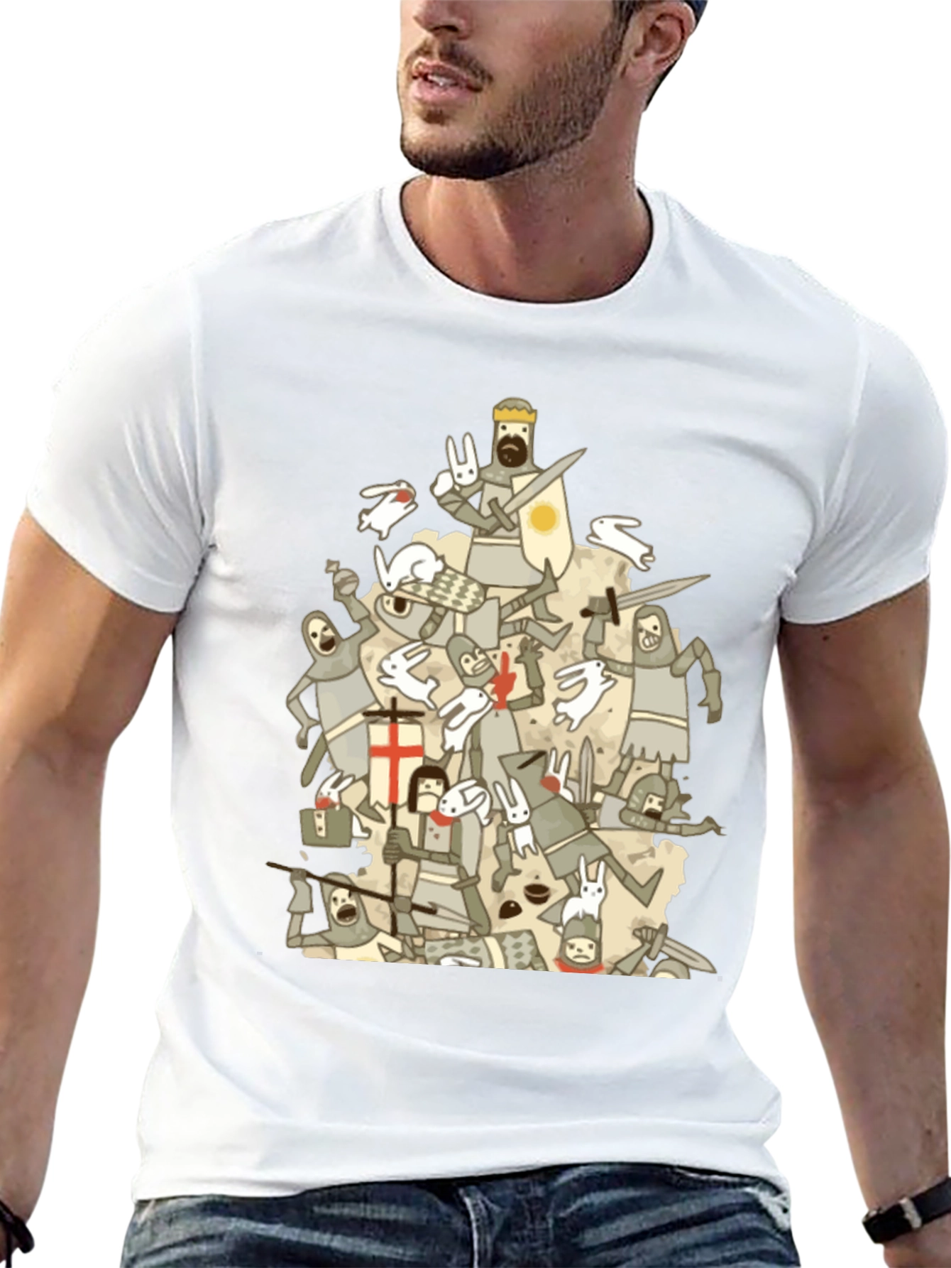 Monty Python Holy Grail T-Shirt Funny Knights Rabbits