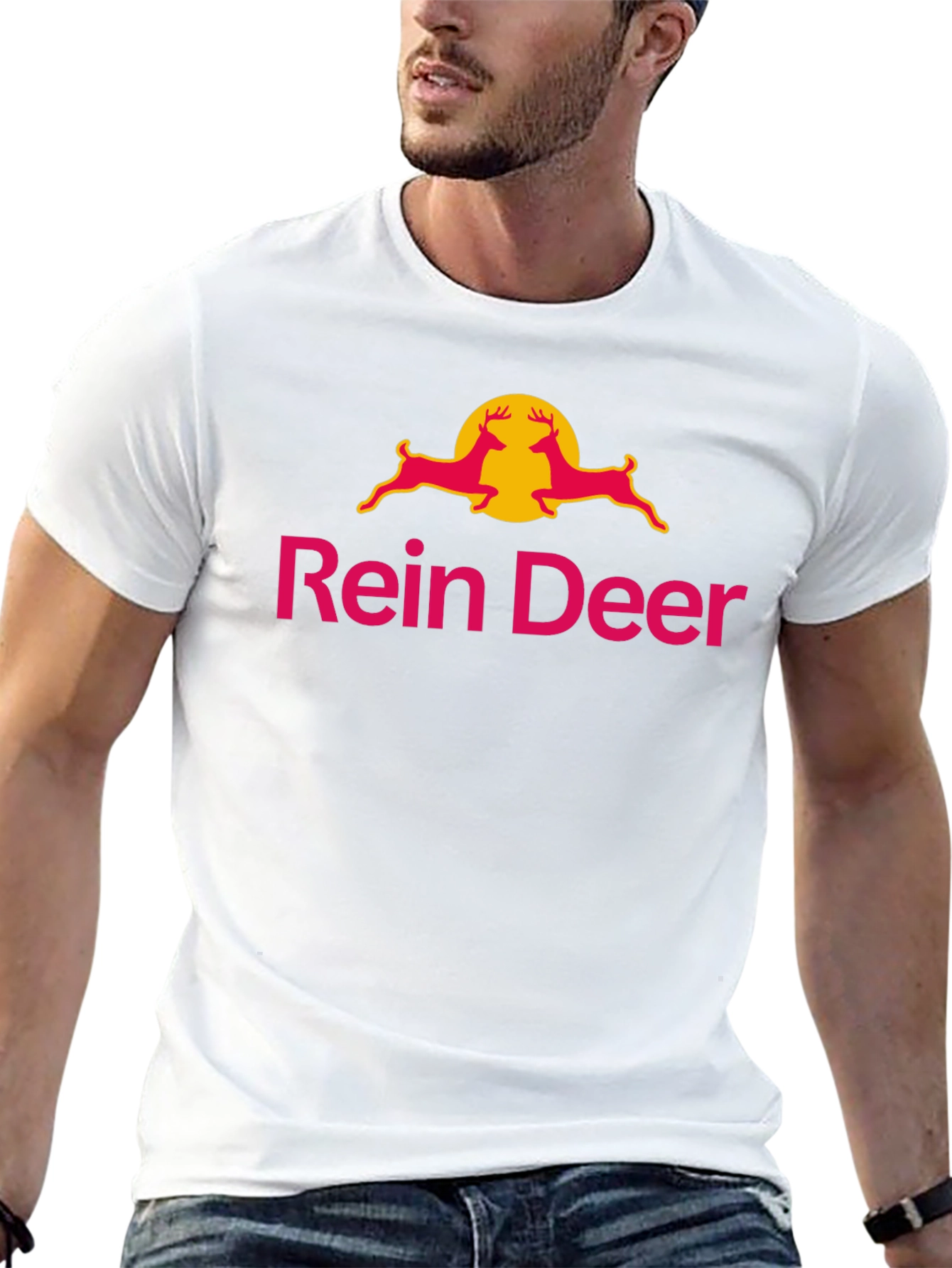 Rein Deer Funny T-Shirt - Novelty Graphic Tee