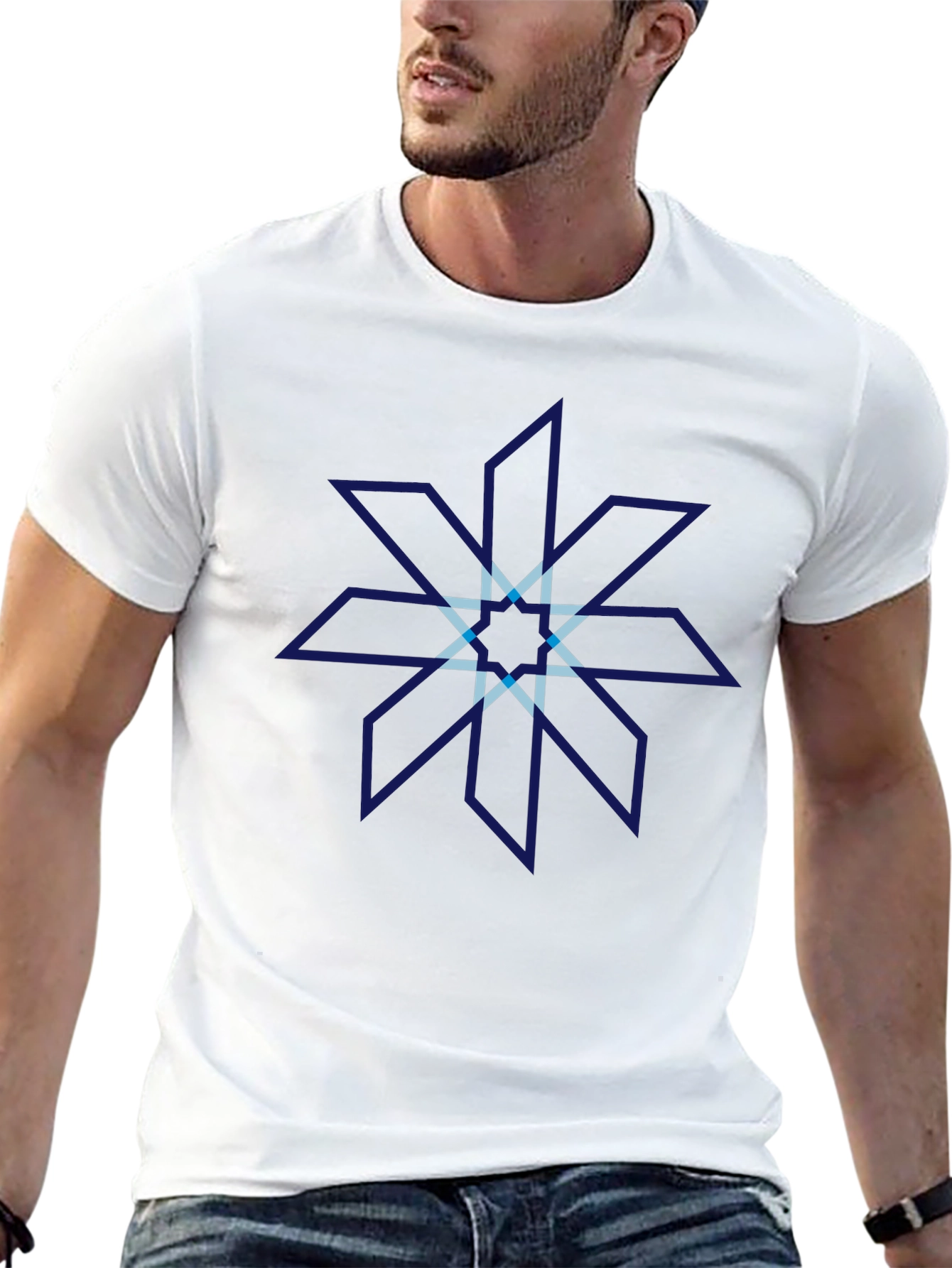 Geometric Starburst T-Shirt - Modern Graphic Tee