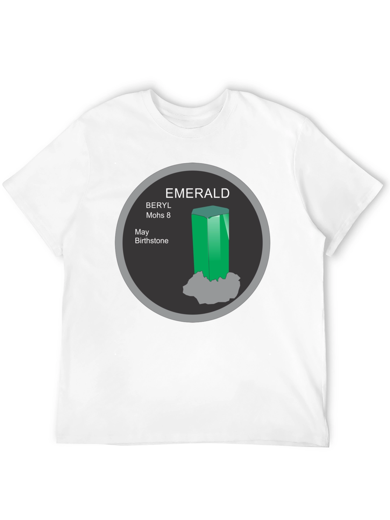 Emerald Birthstone Graphic Tee - Beryl Gemstone T-Shirt