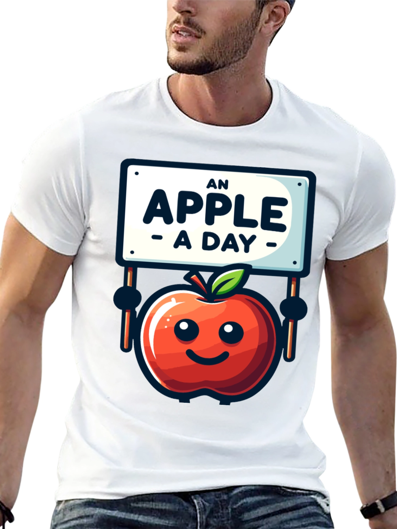 An Apple A Day T-Shirt Funny Health Tee