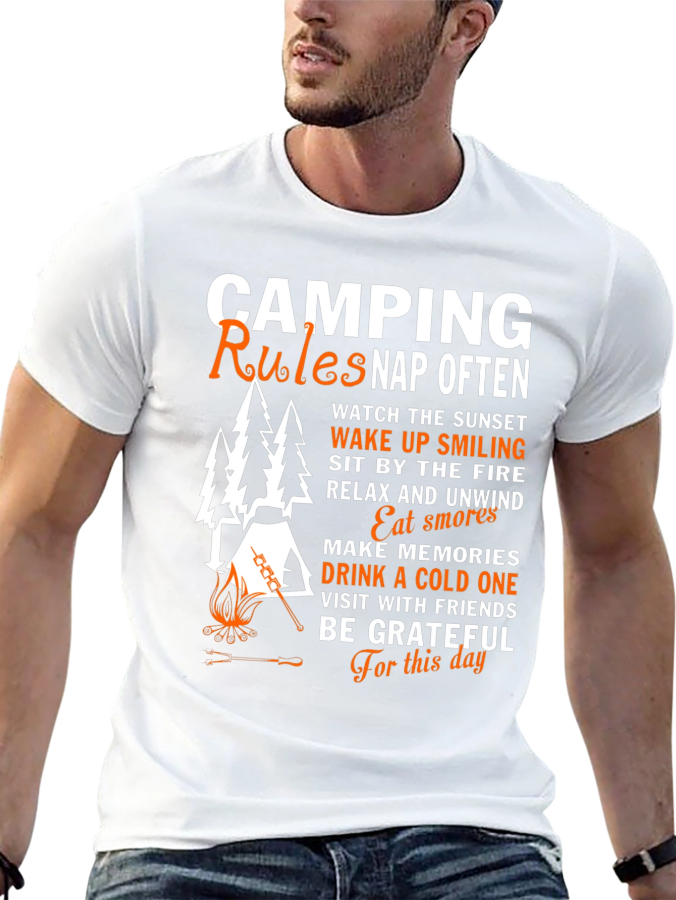 Camping Rules Graphic Tee - Nap Often T-Shirt