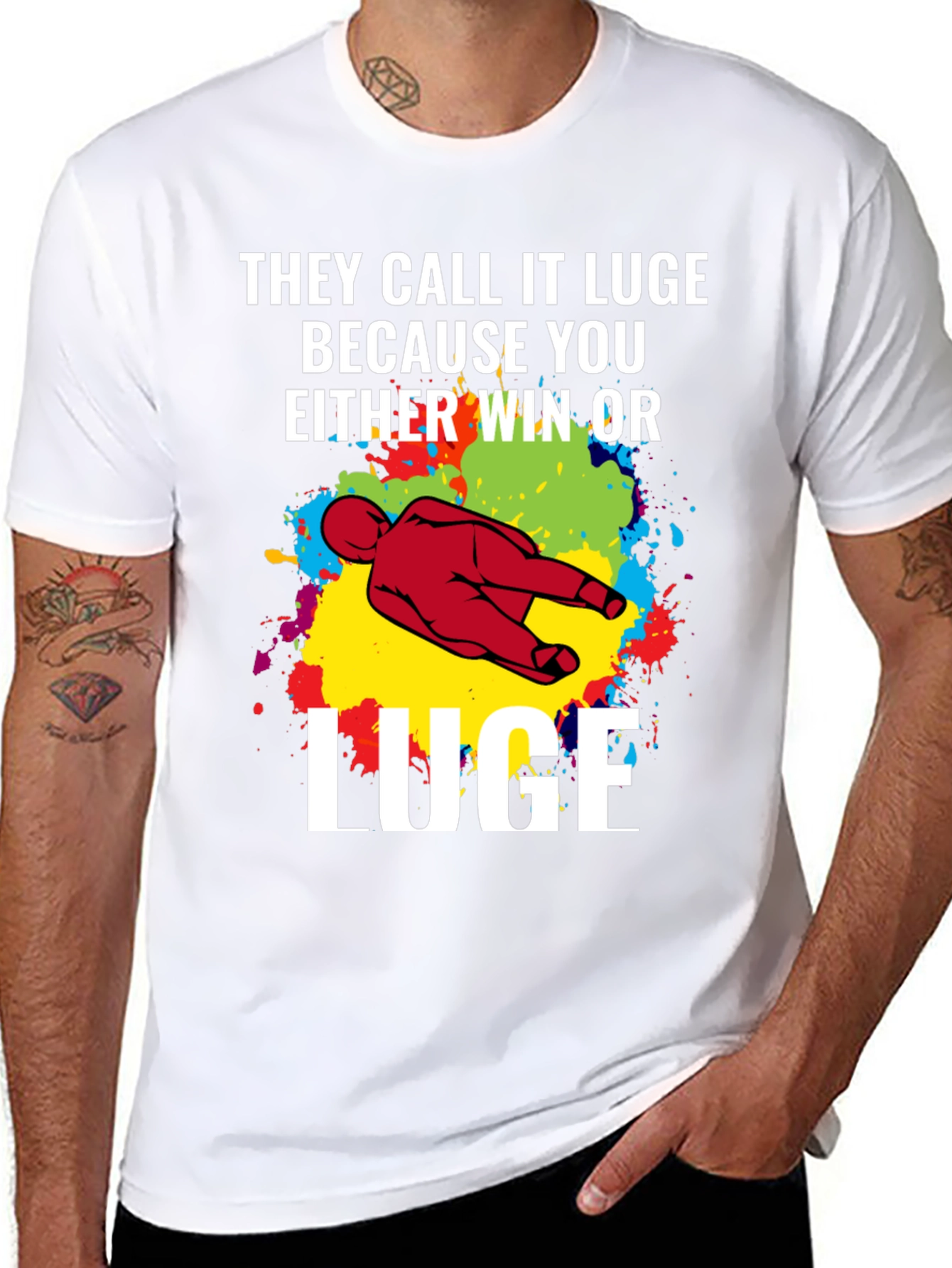 Funny Luge T-Shirt - Win or Luge!
