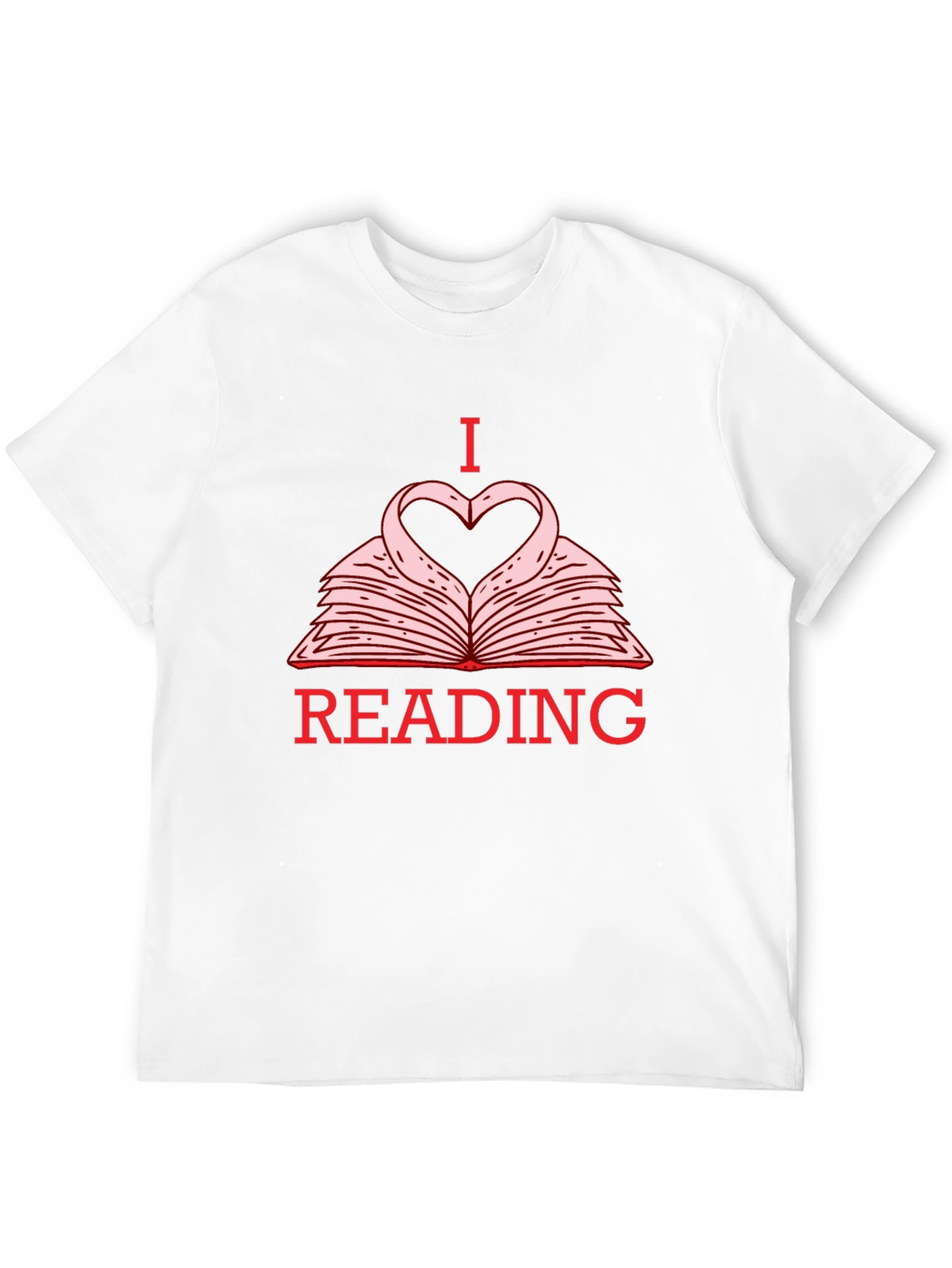 I Love Reading T-Shirt - Heart Book Design
