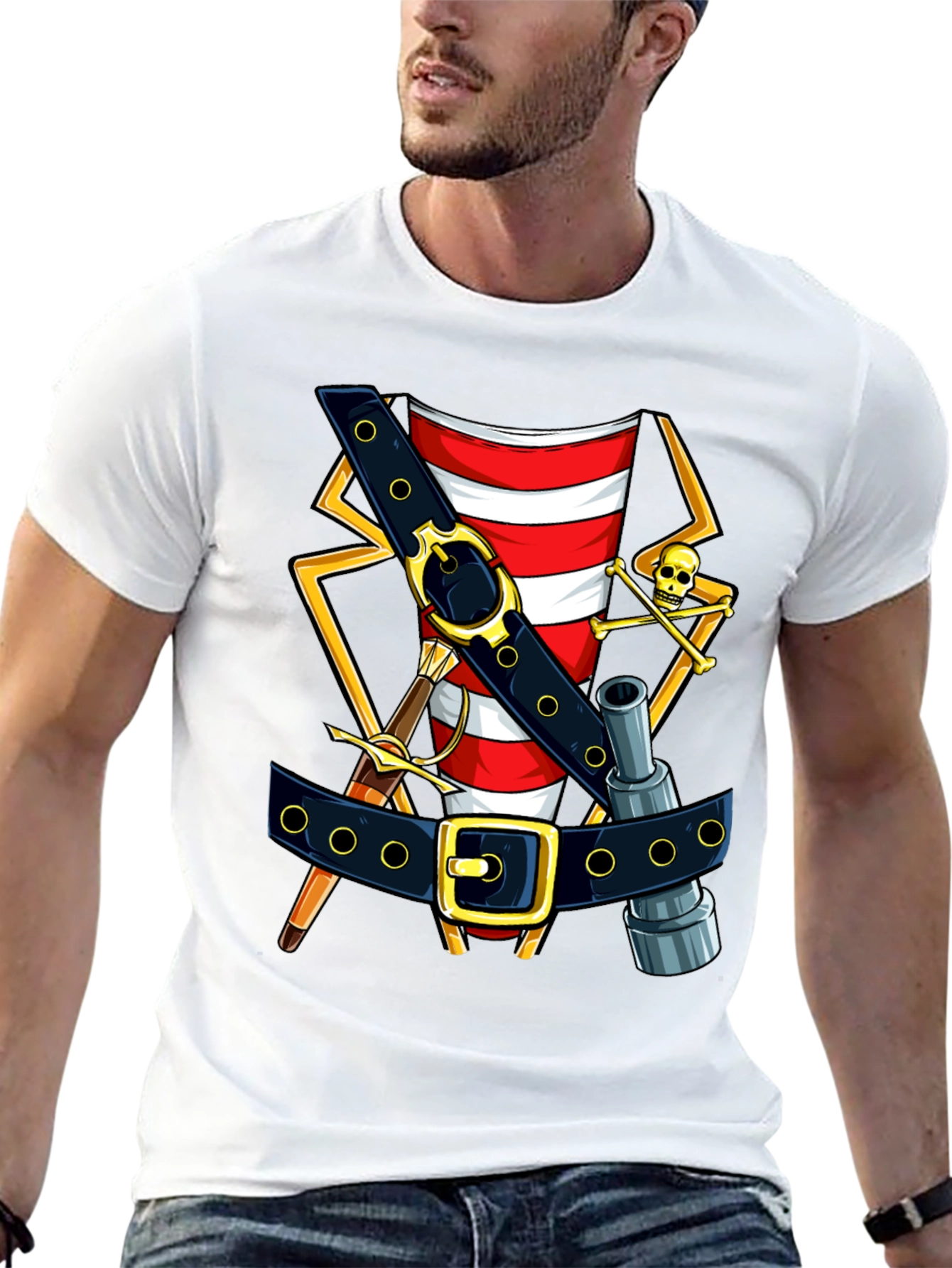 Pirate Costume T-Shirt Funny Halloween Graphic Tee