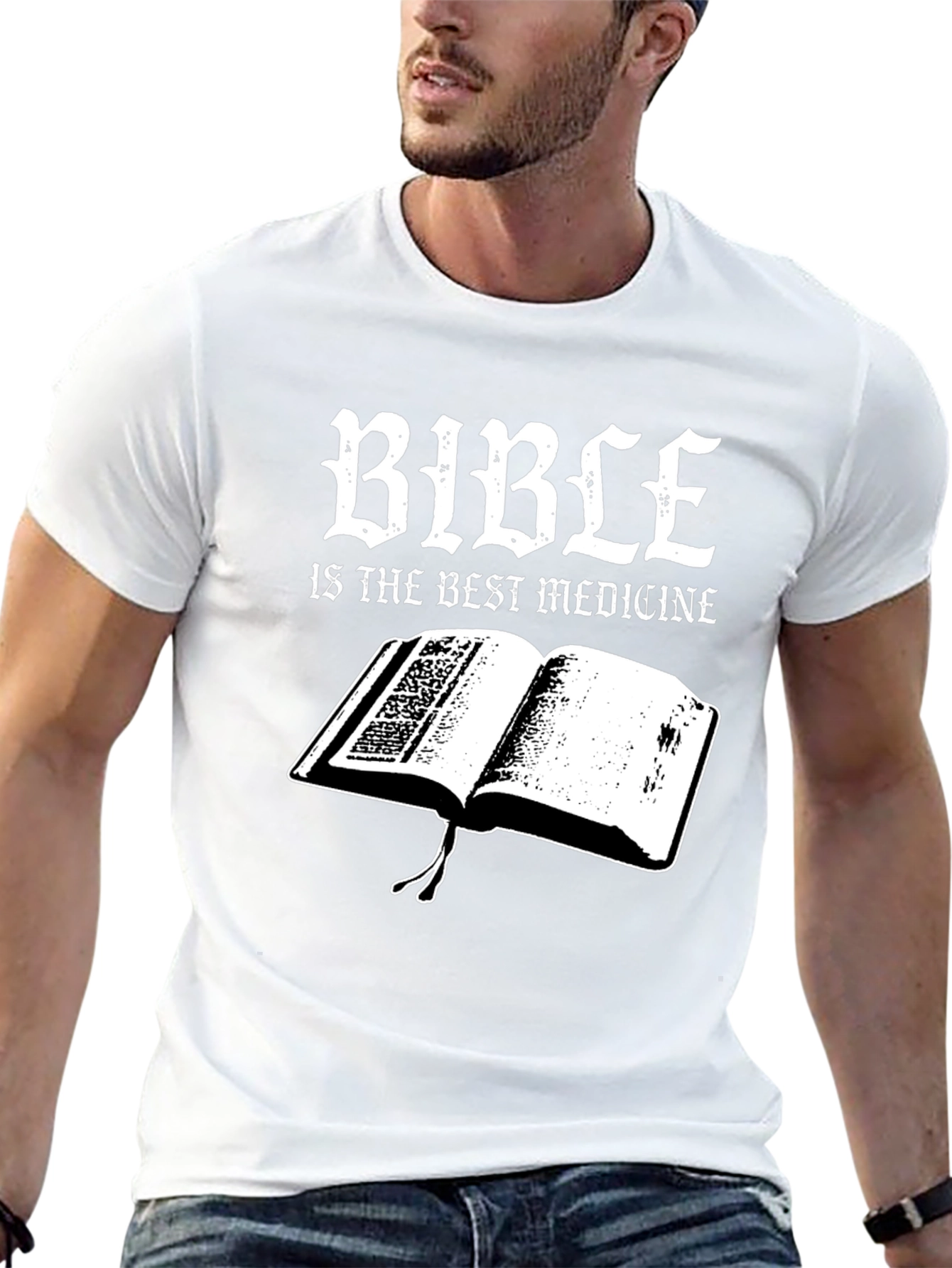 Bible is the Best Medicine Black T-Shirt