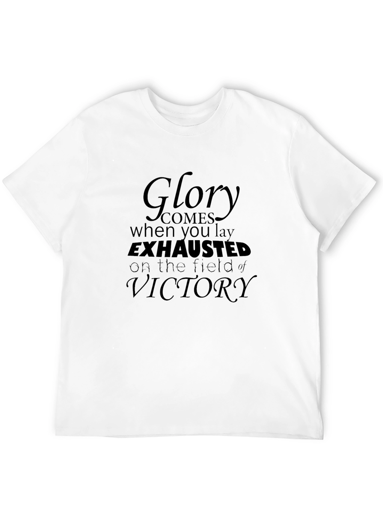 Glory Exhausted Victory Tee - Black Cotton
