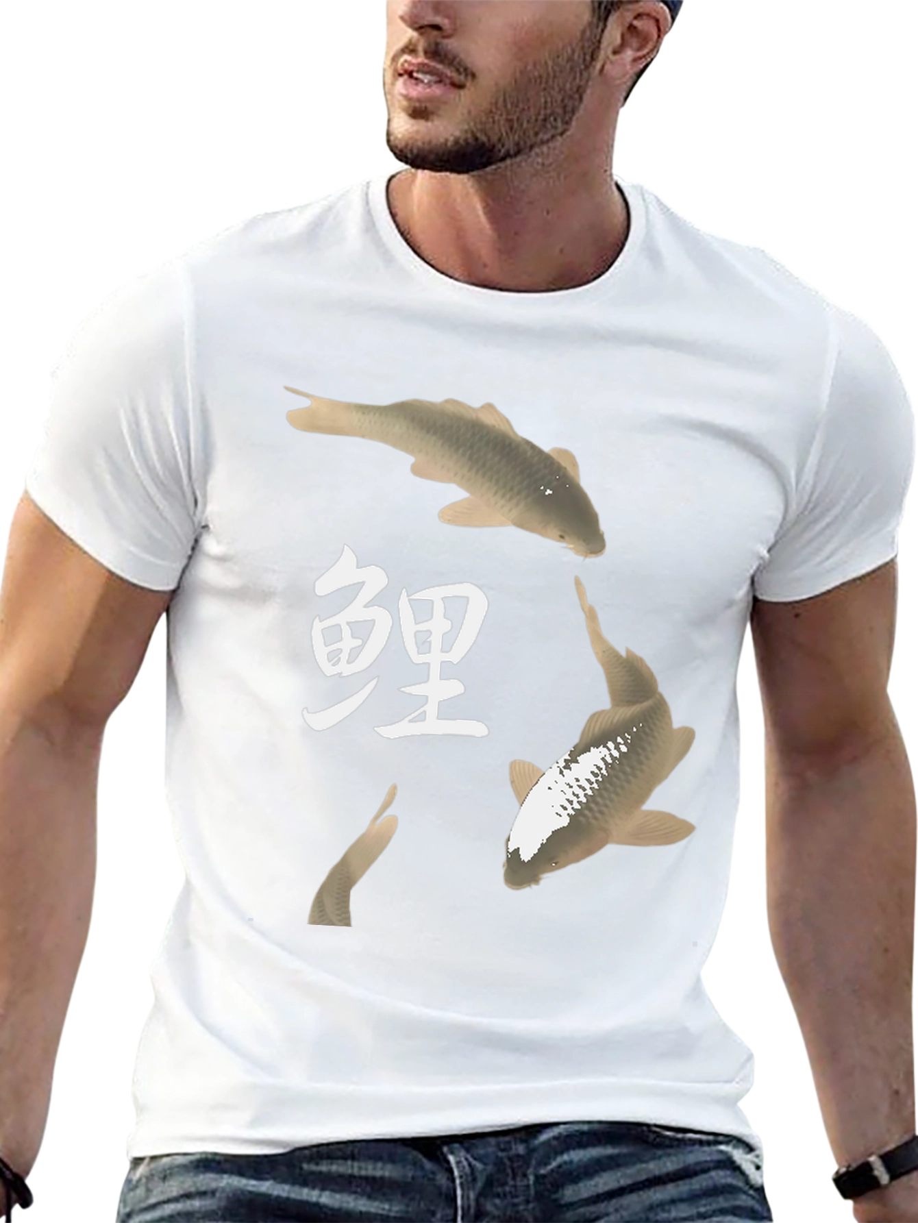 Koi Fish Graphic Tee - Asian Inspired Design