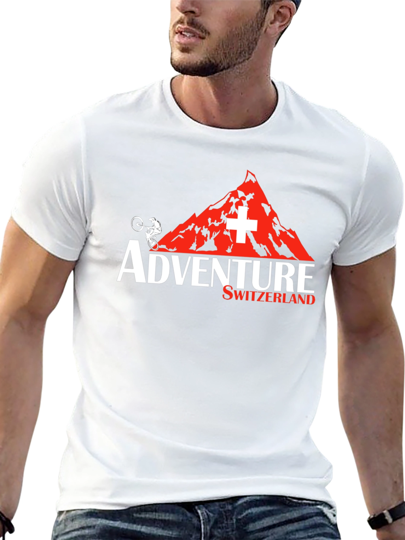 Adventure Switzerland Mountain Biking T-Shirt