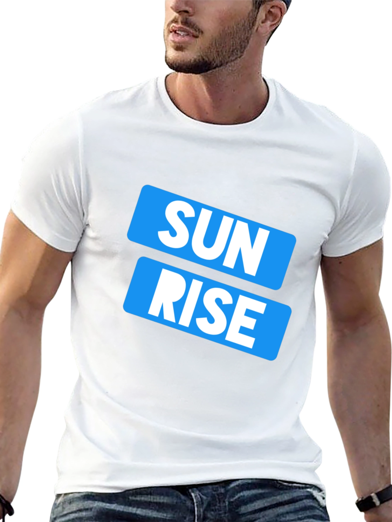 Sunrise Graphic Print Crew Neck Mens T-Shirt