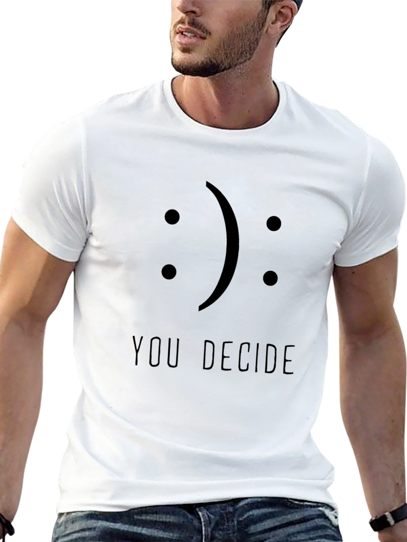 You Decide Graphic Print T-Shirt - Black