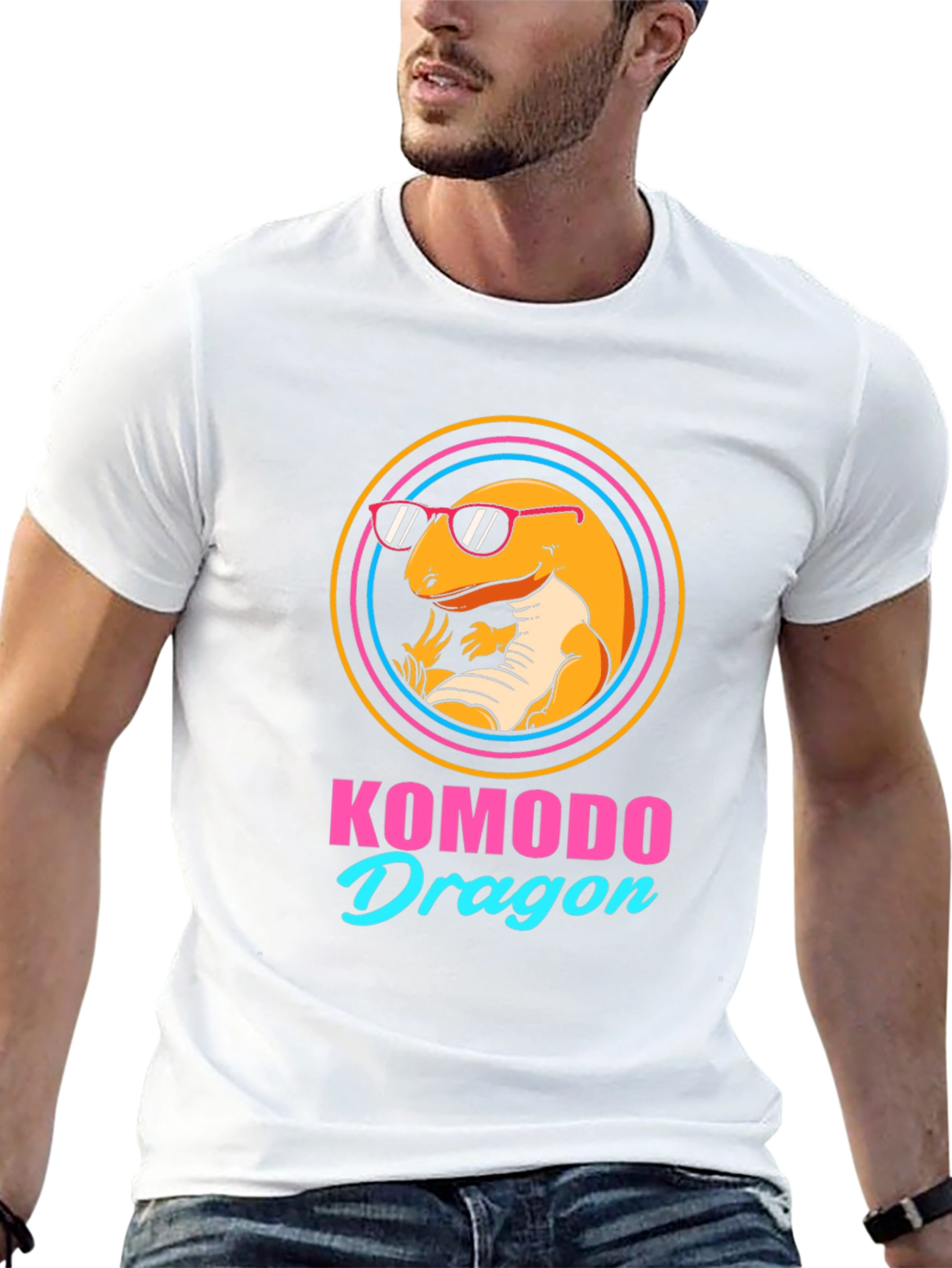 Komodo Dragon Graphic Tee - Cool Lizard Design