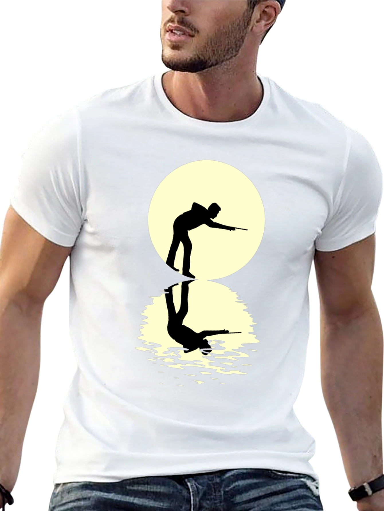 Pool Player Silhouette Tee - Unique Design
