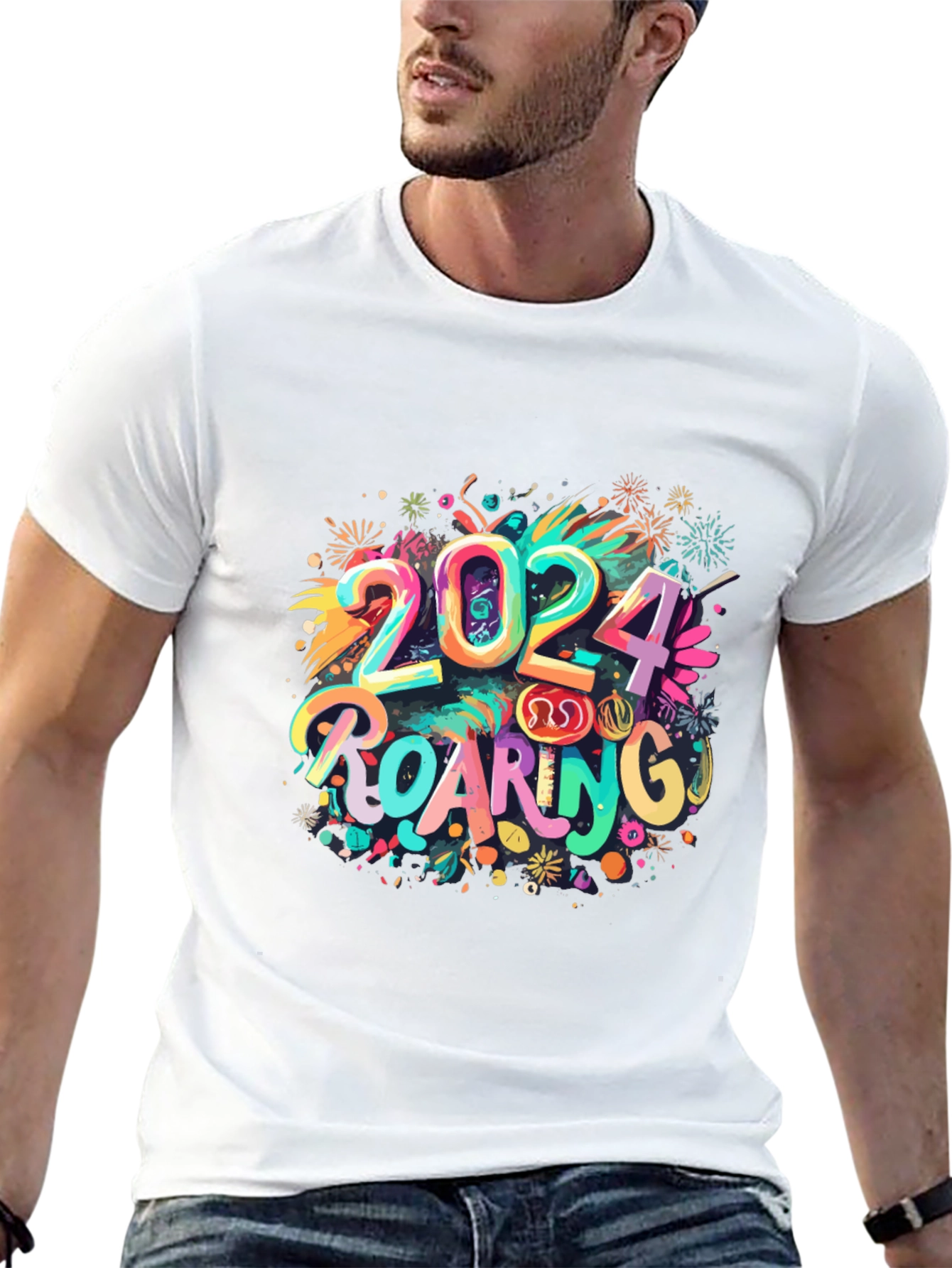 Roaring 2024 T-Shirt: New Year Celebration Tee