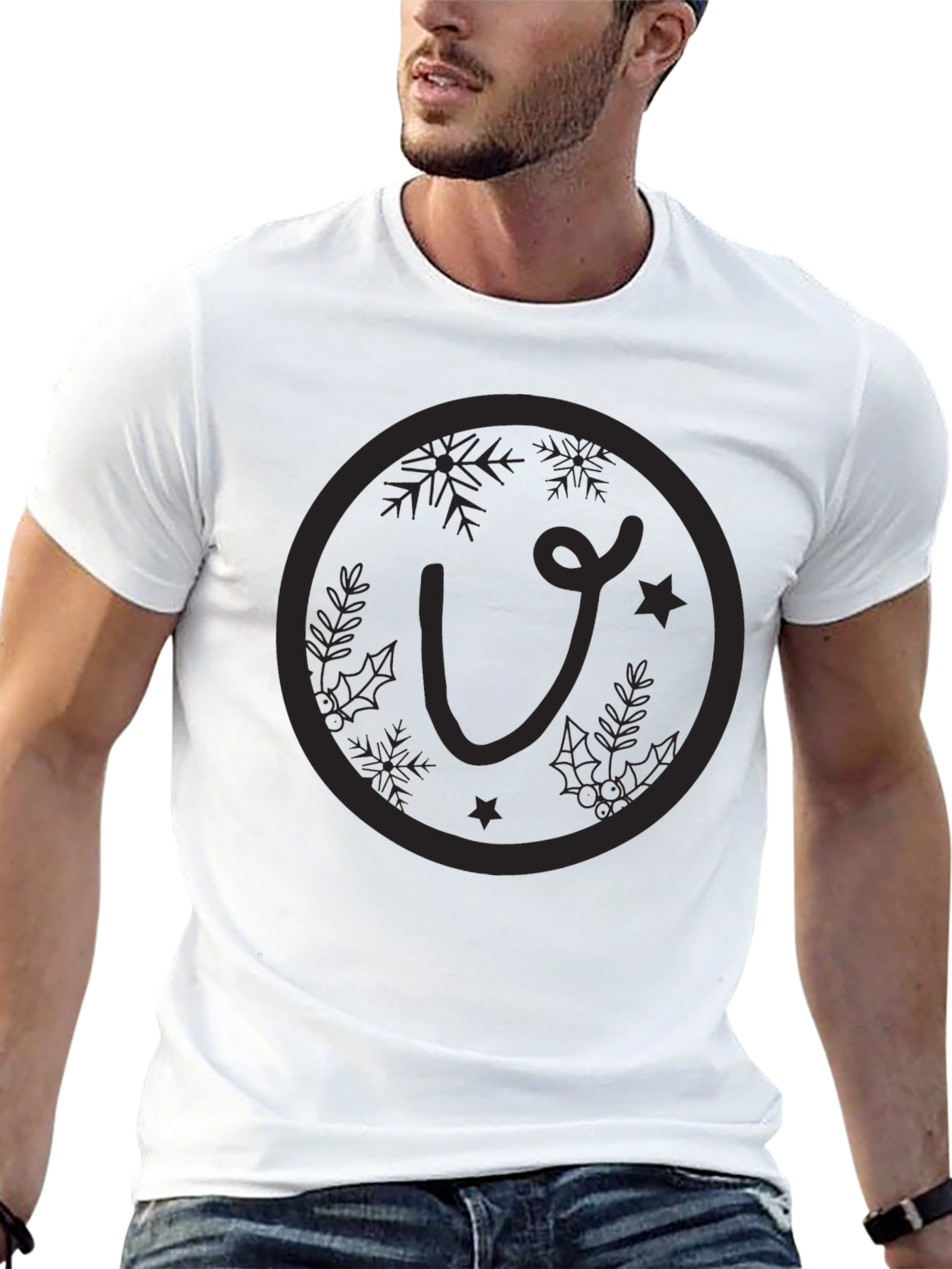 Festive Initial Tee - Holiday Style
