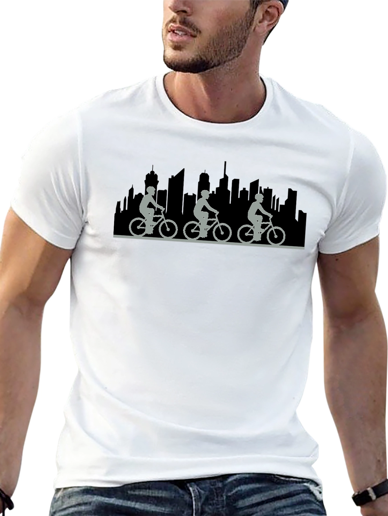 City Biker T-Shirt - Urban Cycling Style