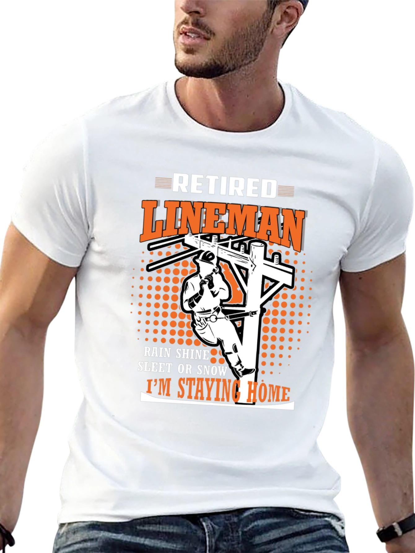 Retired Lineman Graphic T-Shirt