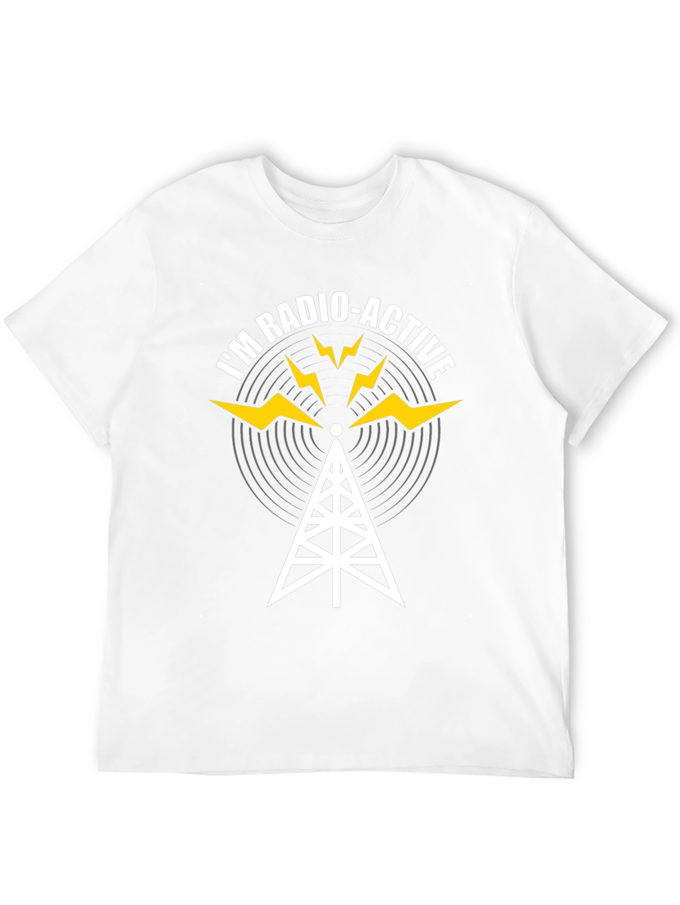Radioactive Antenna Graphic Tee - Black Cotton Blend