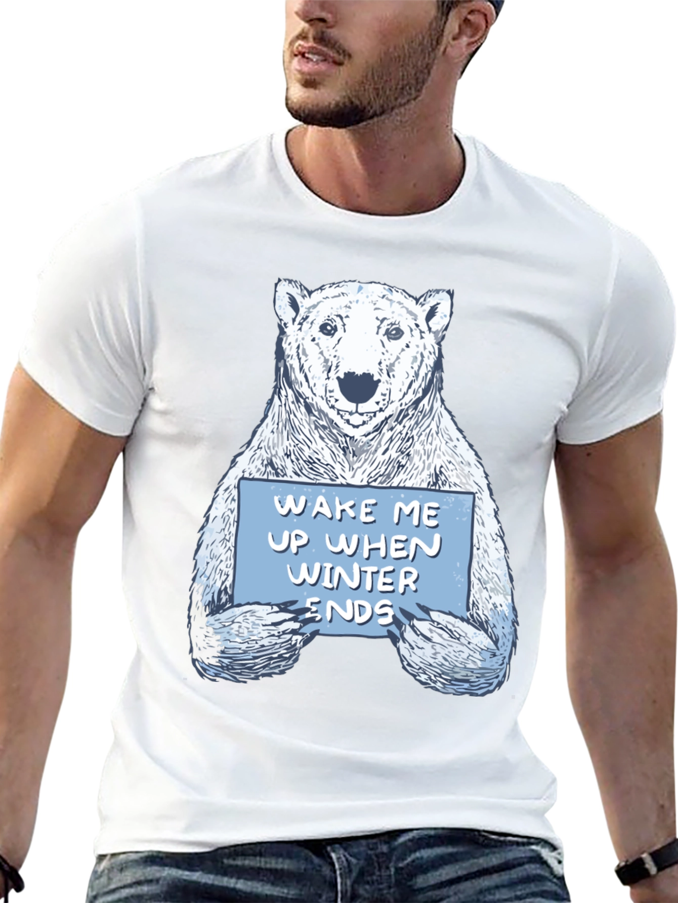 Wake Me Up When Winter Ends Polar Bear T-Shirt