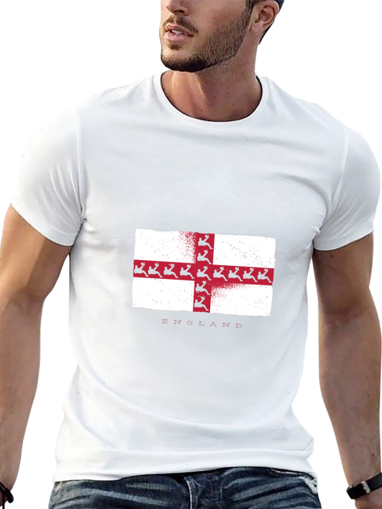 England Flag T-Shirt - Grunge Style Tee