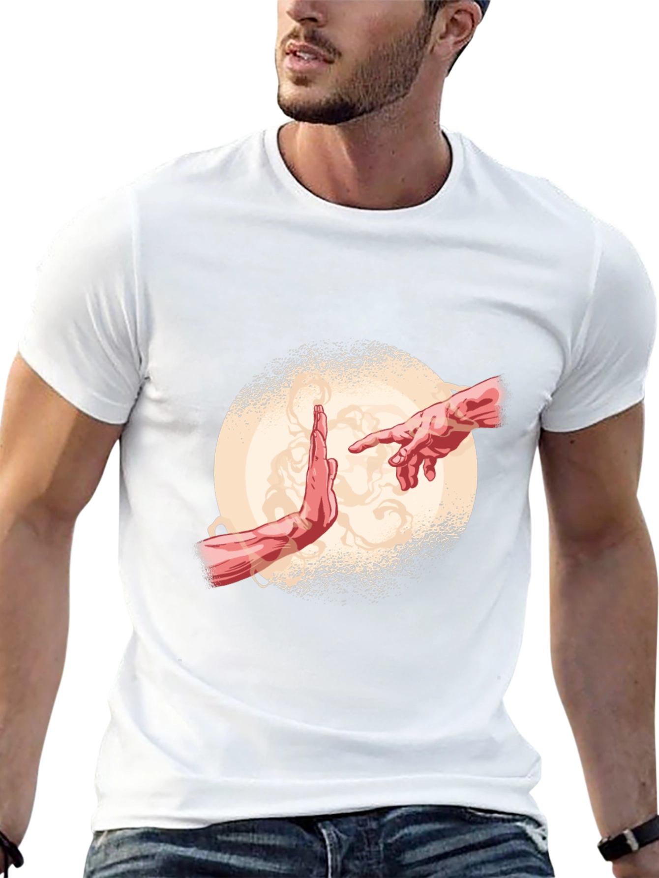 Creation Hands Graphic Black Tee