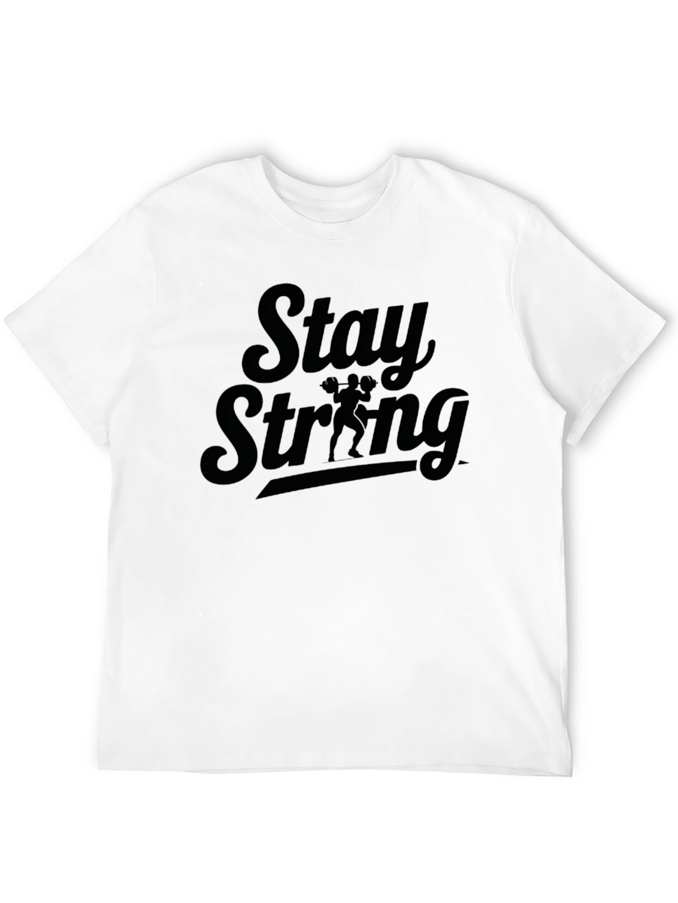 Stay Strong Black Graphic Tee for Men