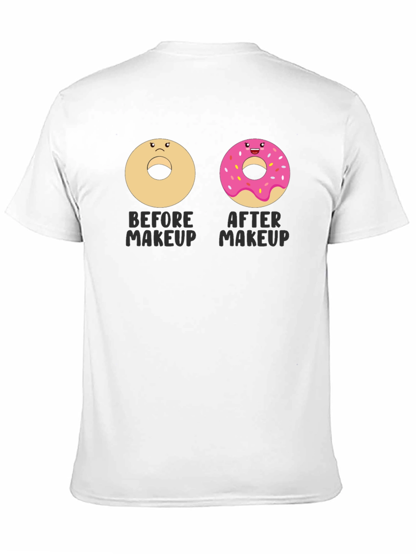 Donut Makeup Funny T-Shirt Graphic Tee