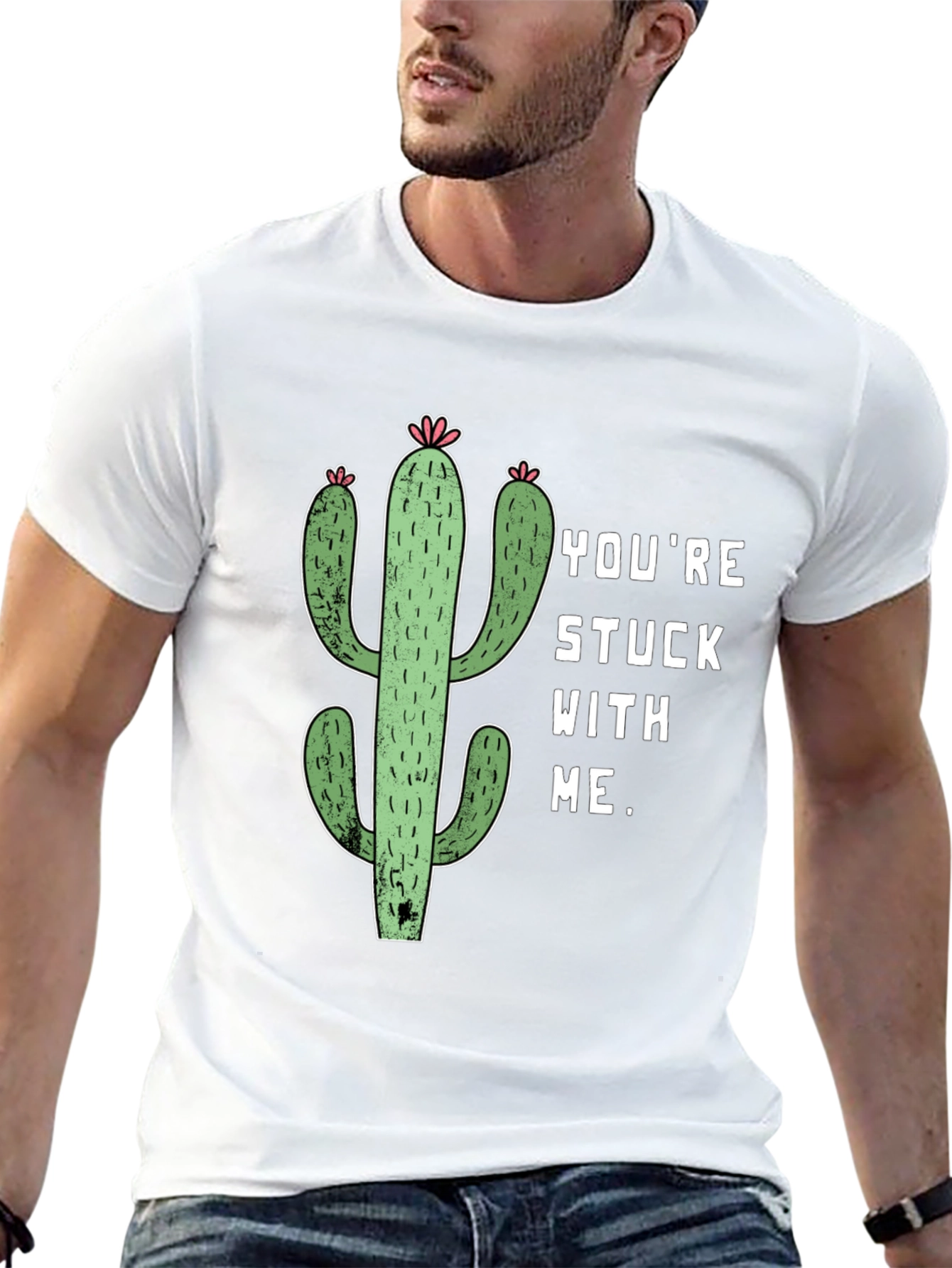 Youre Stuck with Me Cactus Graphic Tee