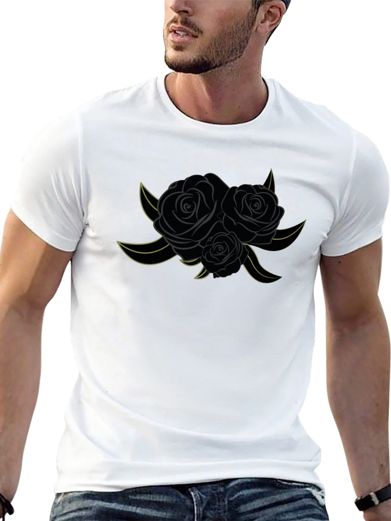Black Roses Graphic Tee - Stylish & Trendy