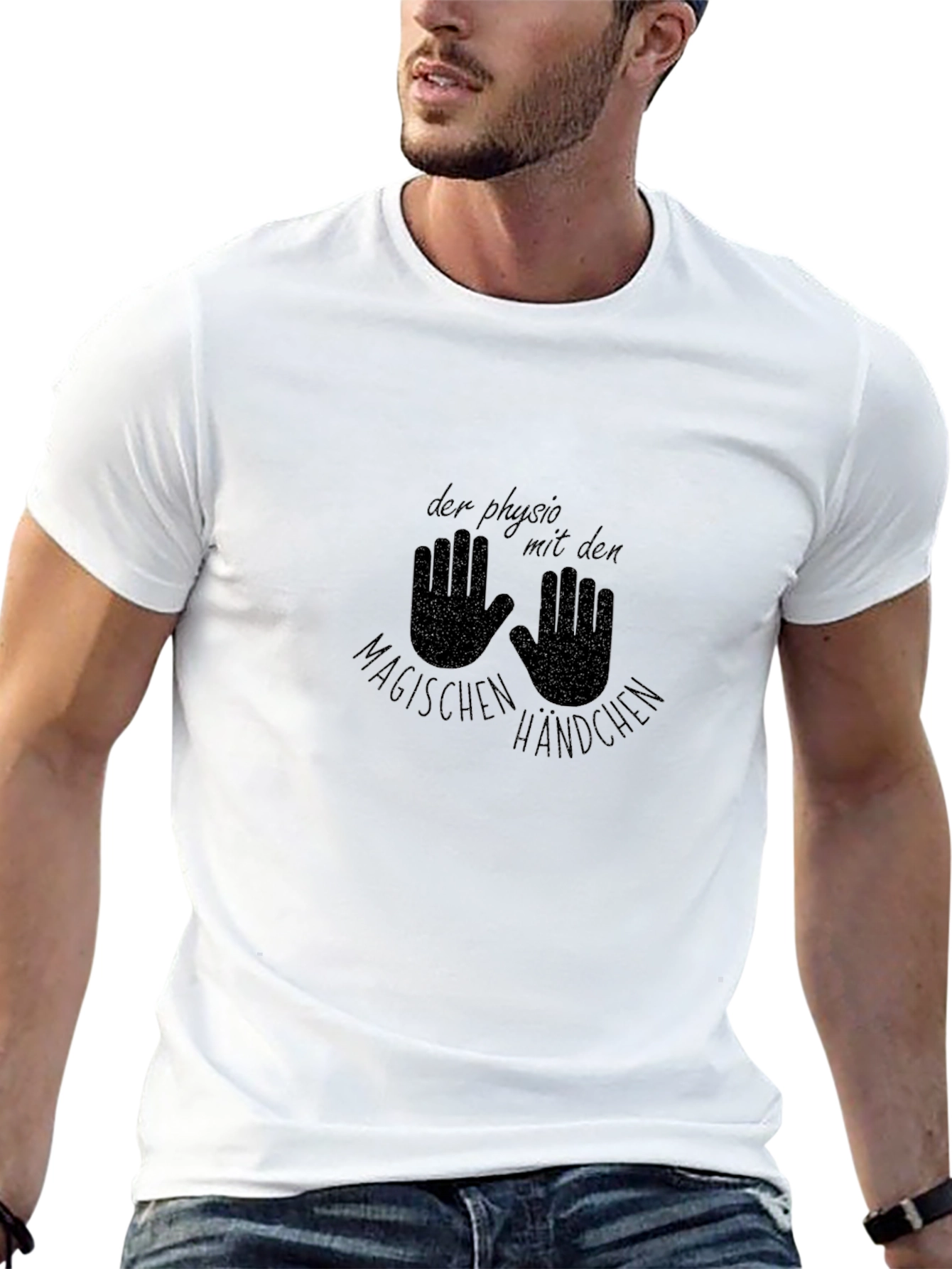 Physio Magic Hands Black Graphic Tee
