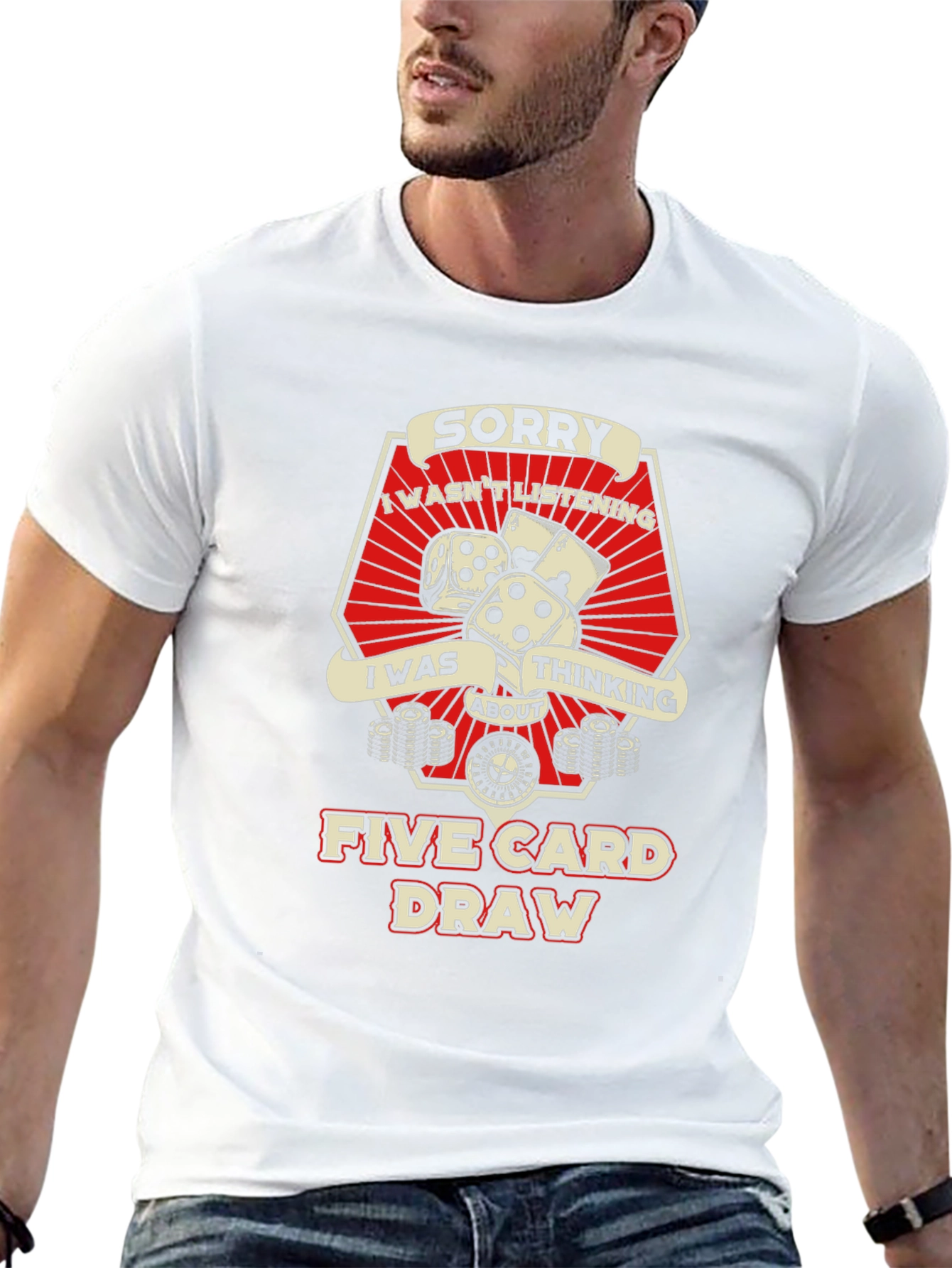 Sorry Five Card Draw Graphic T-Shirt