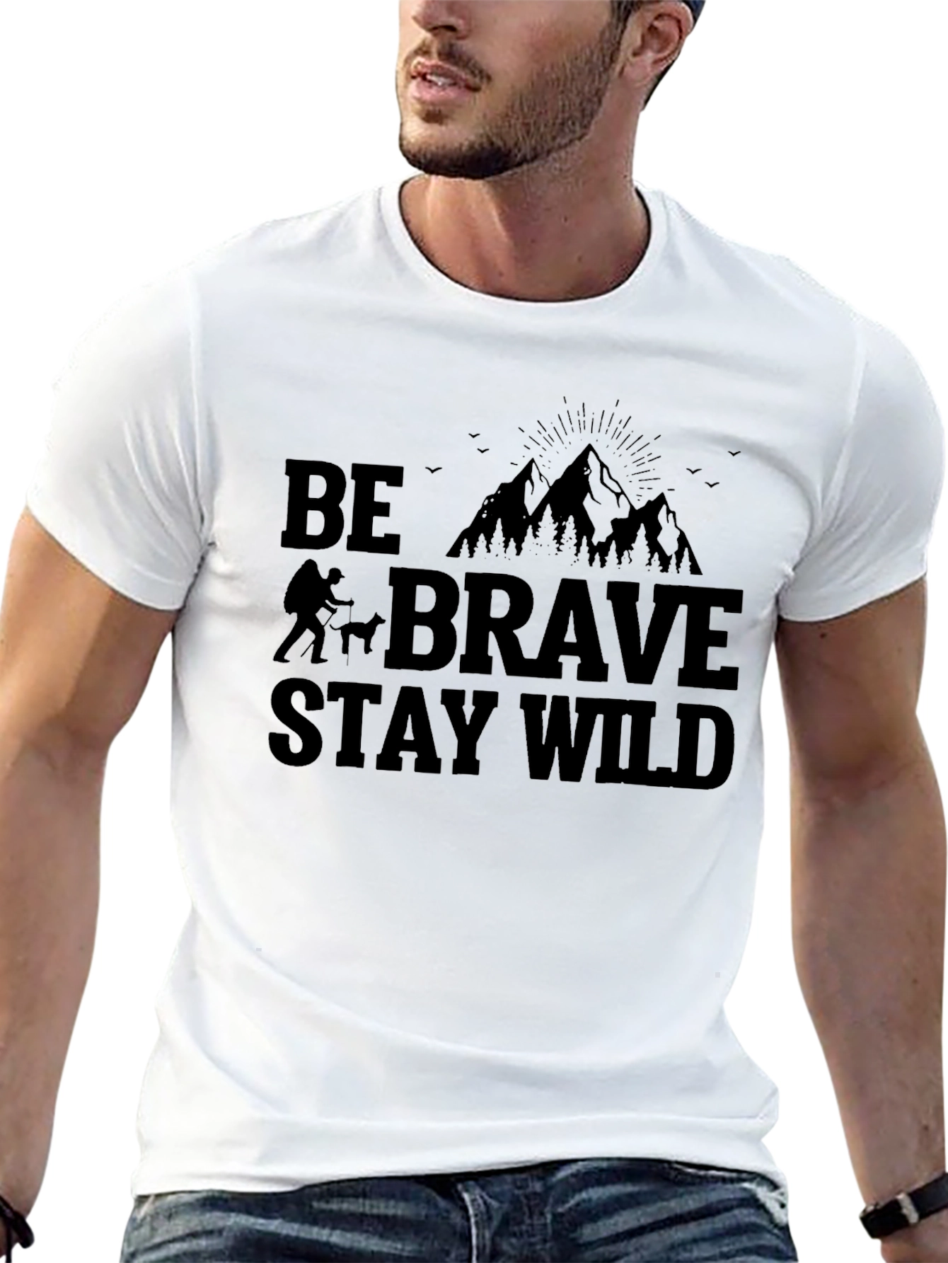 Be Brave Stay Wild Graphic Tee - Adventure Awaits